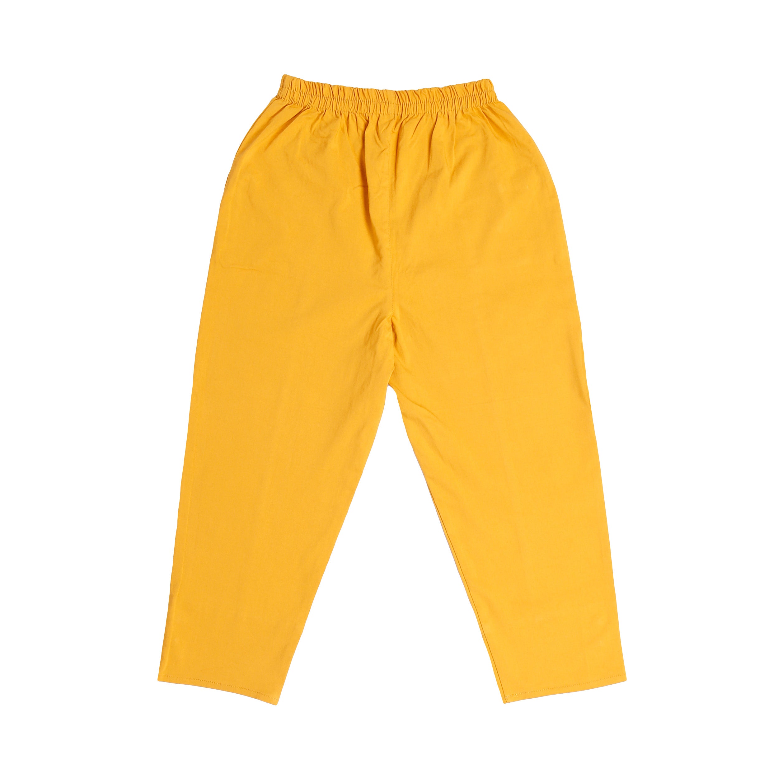 Cherry Berry Cropped Trousers - Mustard