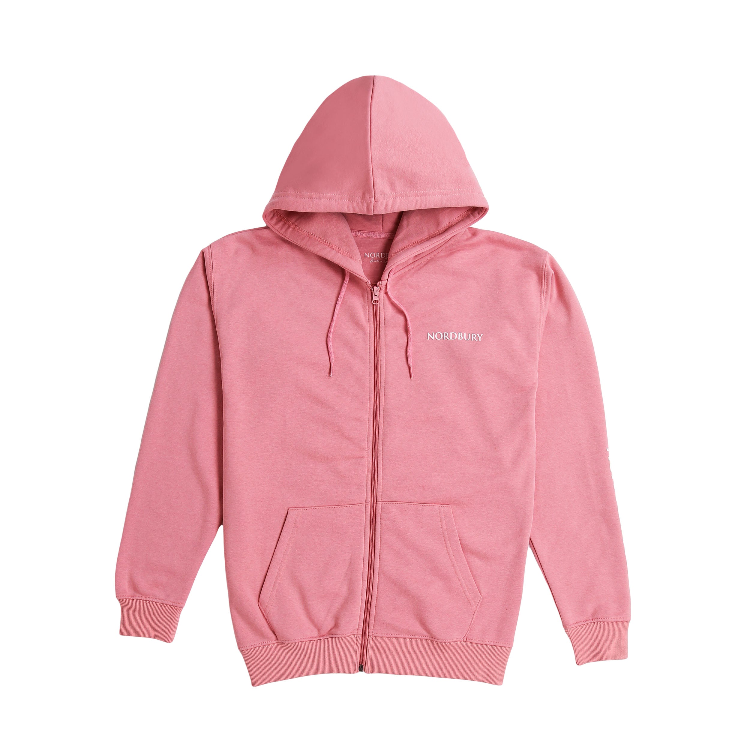 Women Zip Up Hoodie - Tea Rose