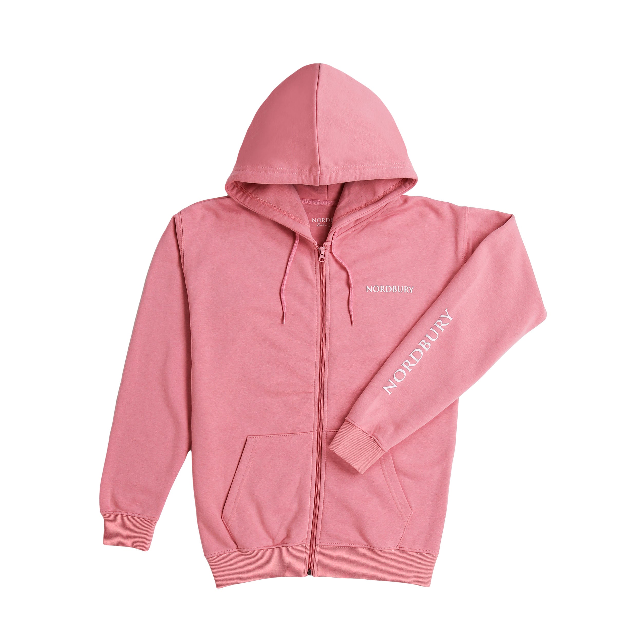 Women Zip Up Hoodie - Tea Rose