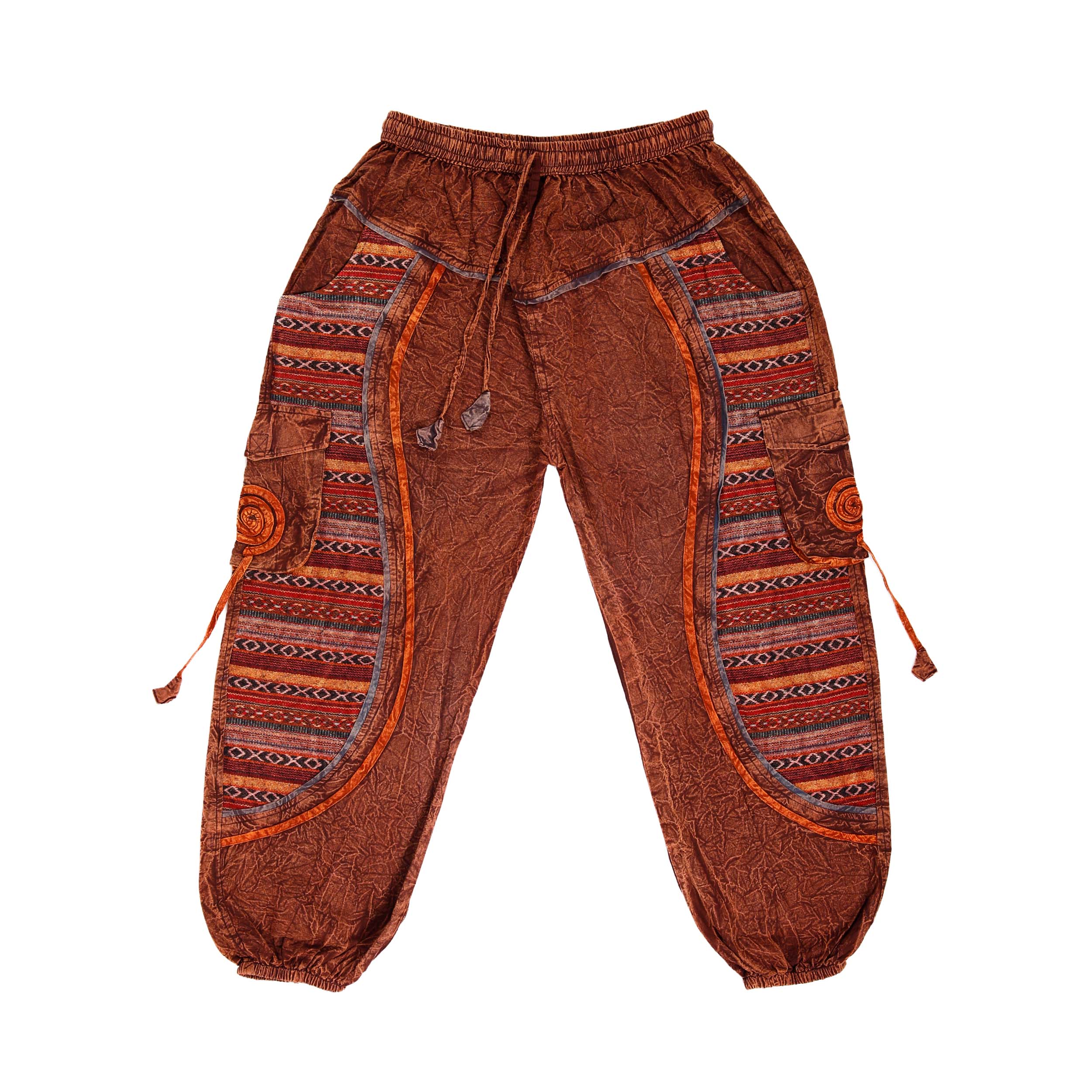 Hippie Baggy Harem Trousers - Coffee Brown