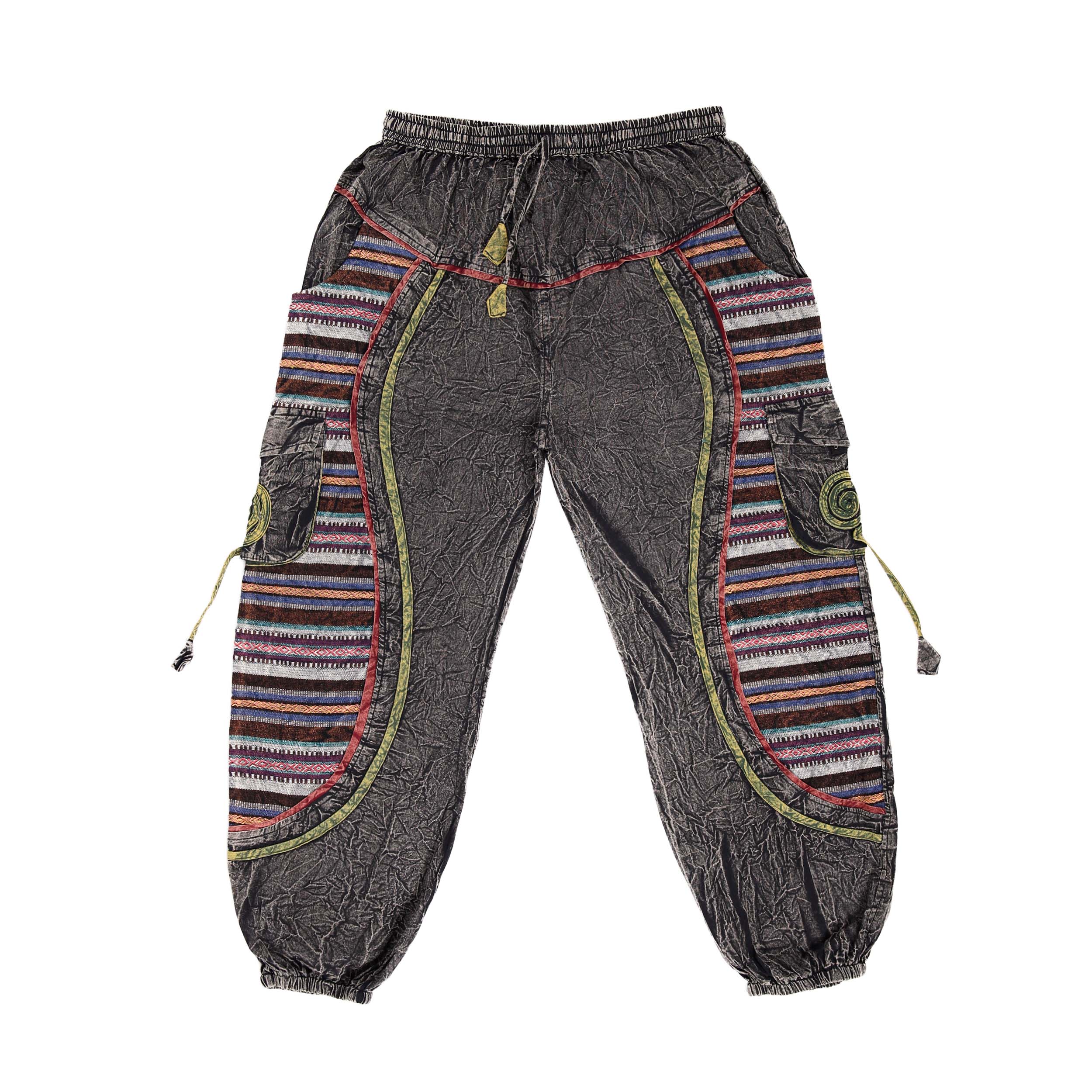 Hippie Baggy Harem Trousers - Charcoal