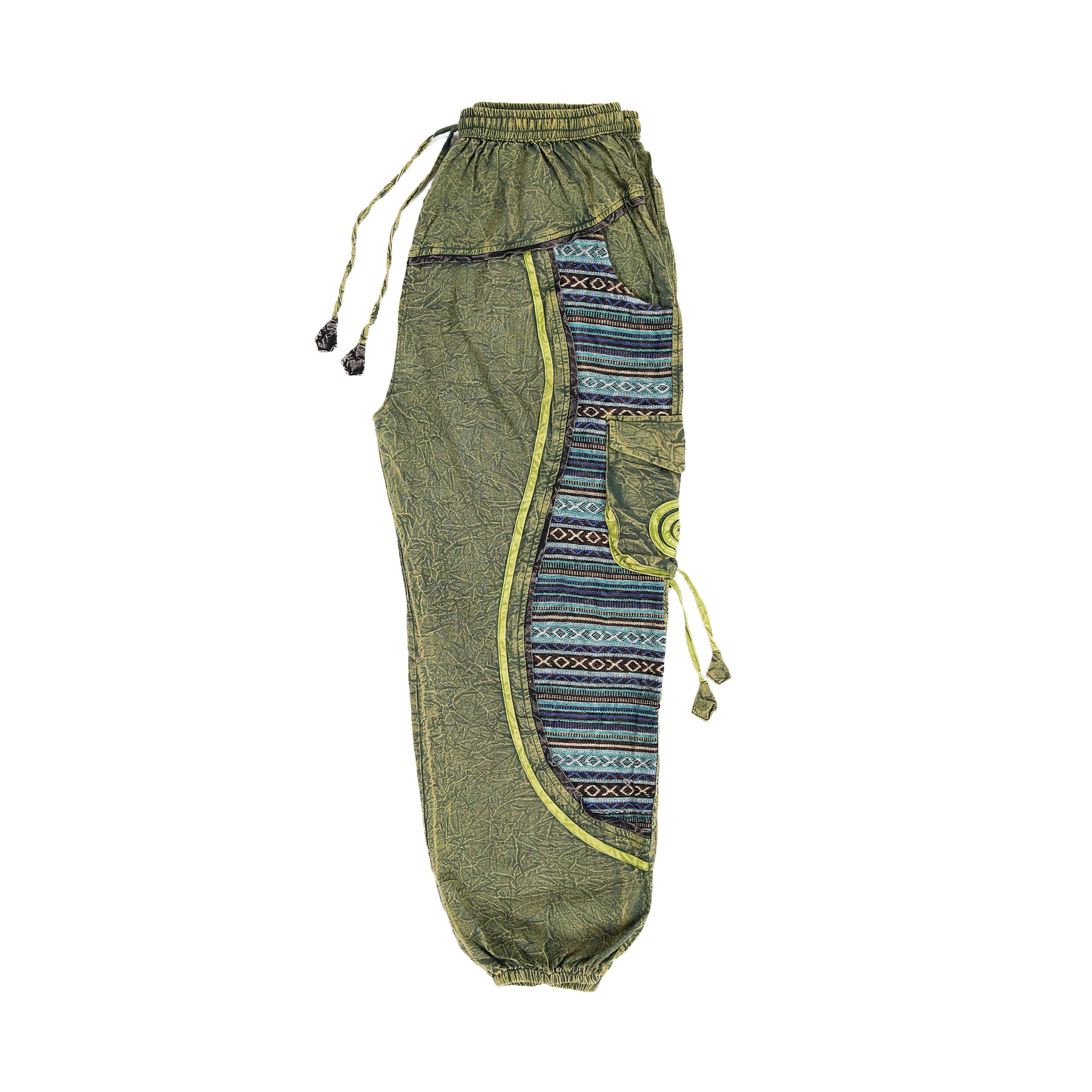 Hippie Baggy Harem Trousers - Khaki