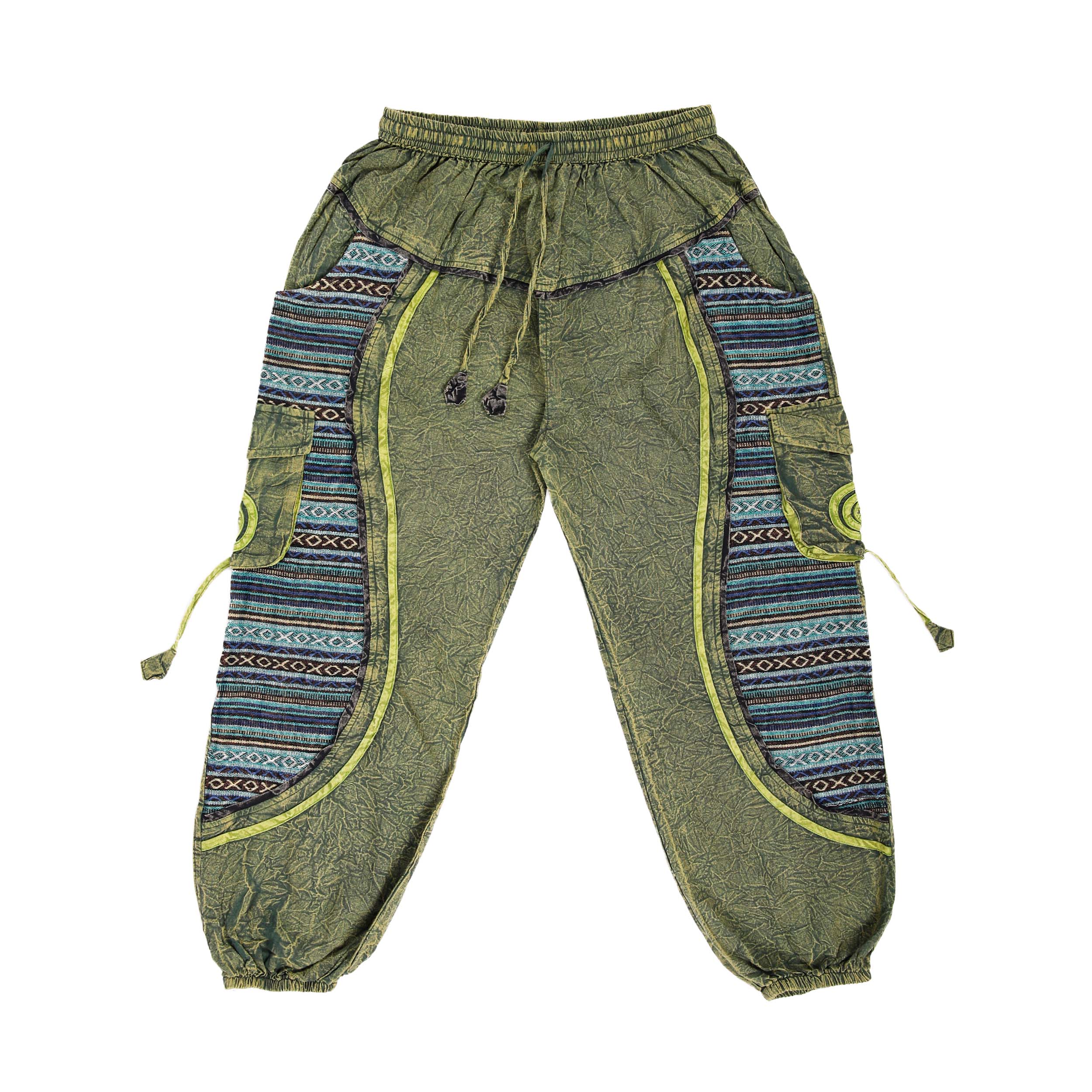 Hippie Baggy Harem Trousers - Khaki