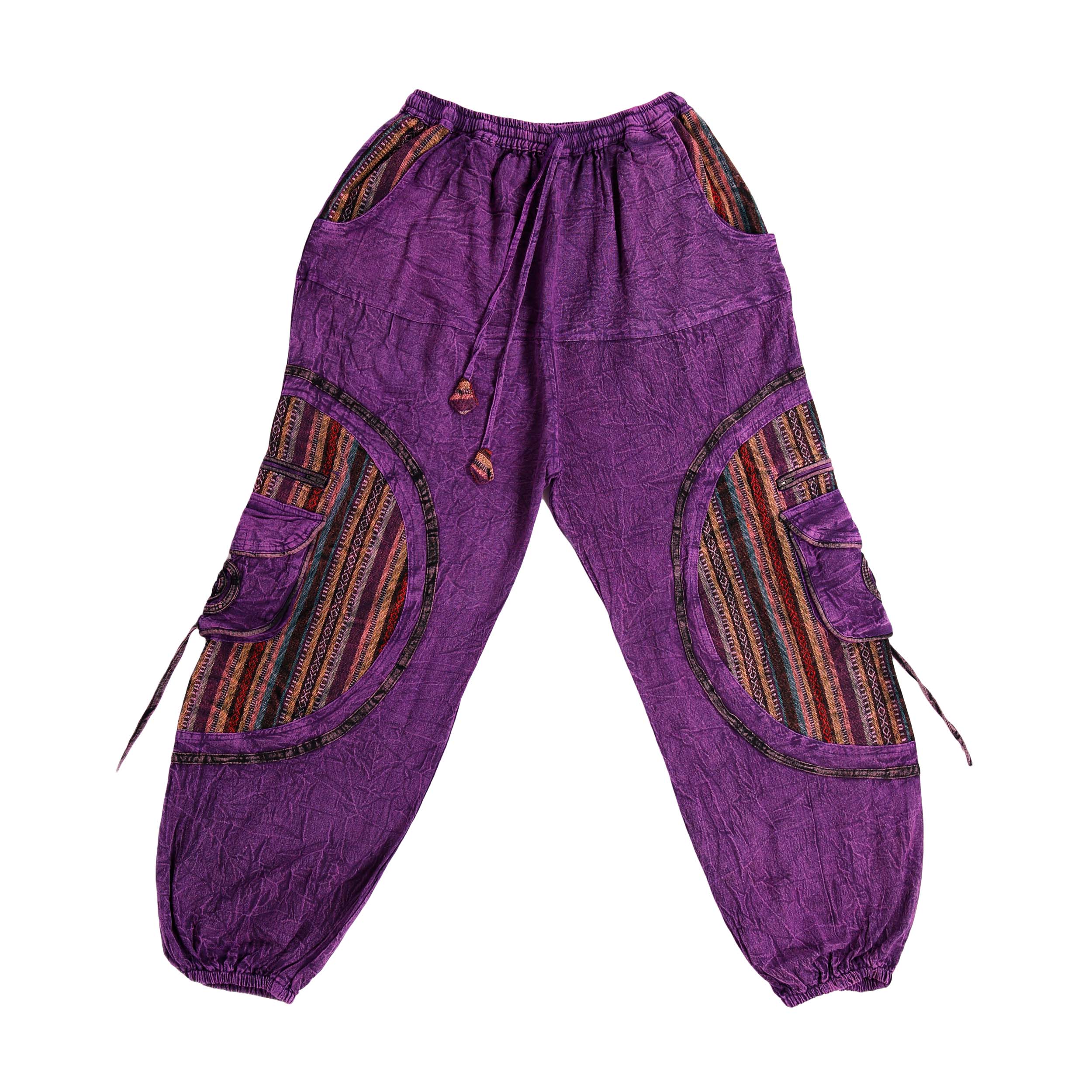 Hippie Harem Trousers - Magenta