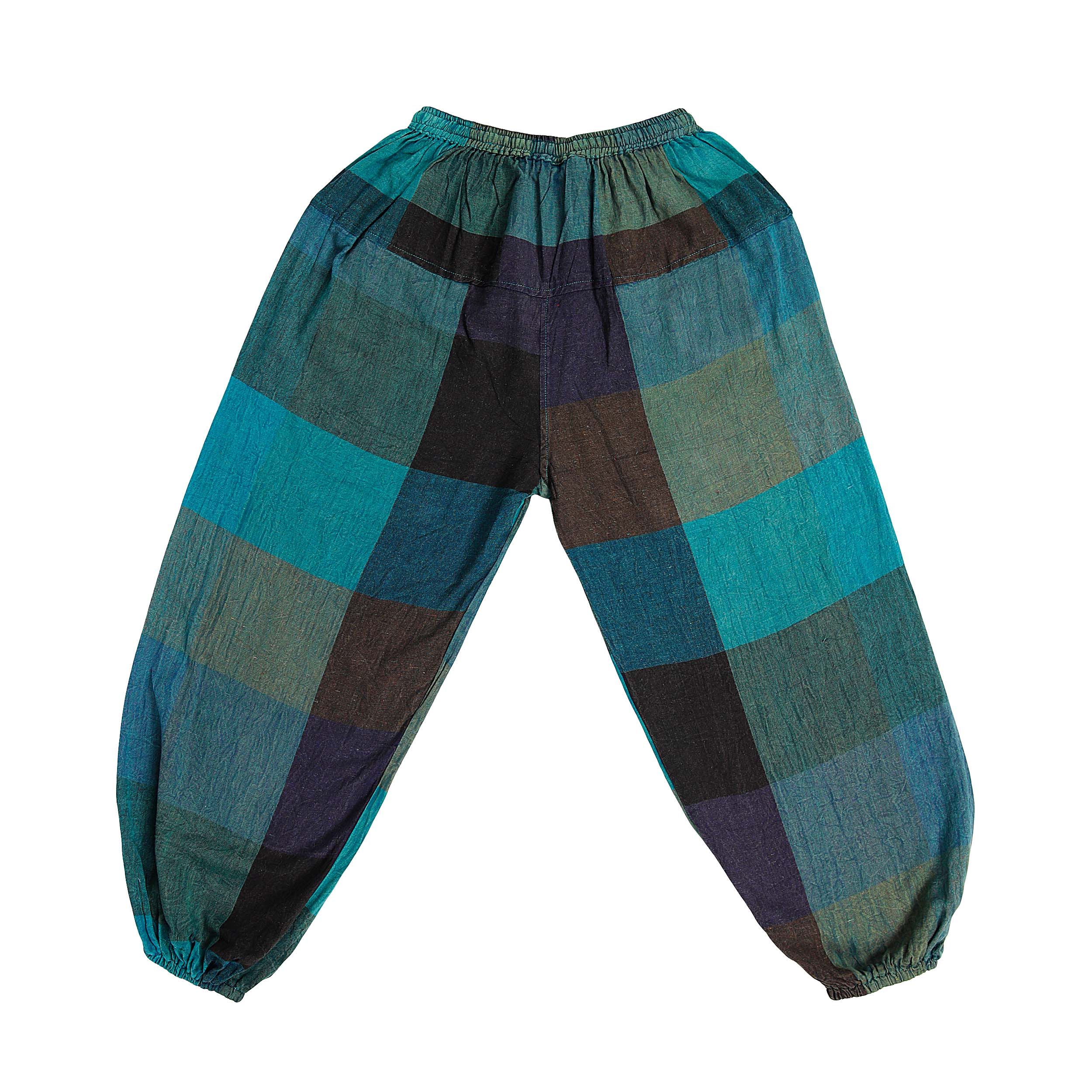 Harem Ghari Trousers - Teal Patch