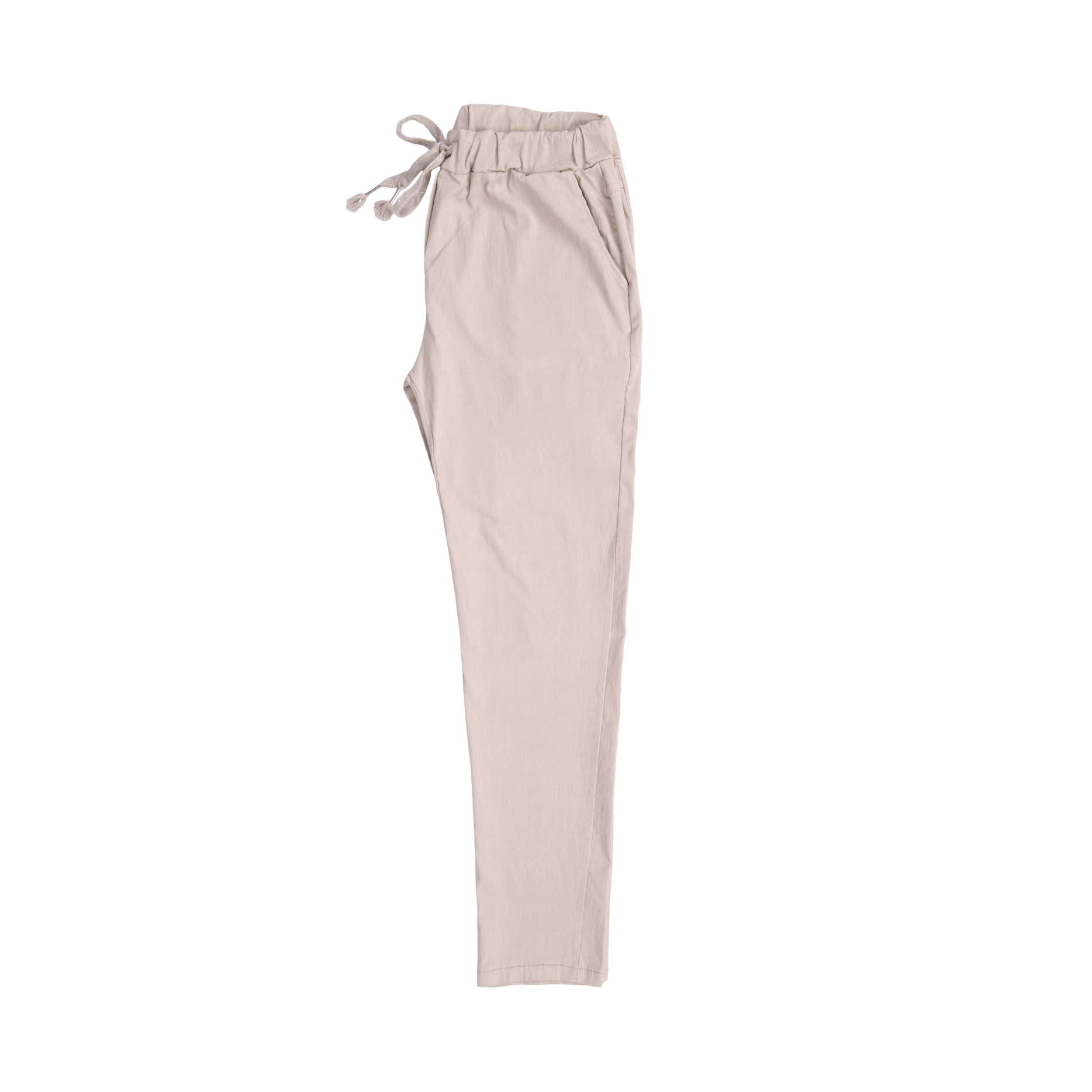 Magic Pants Plain Back Pockets - Beige