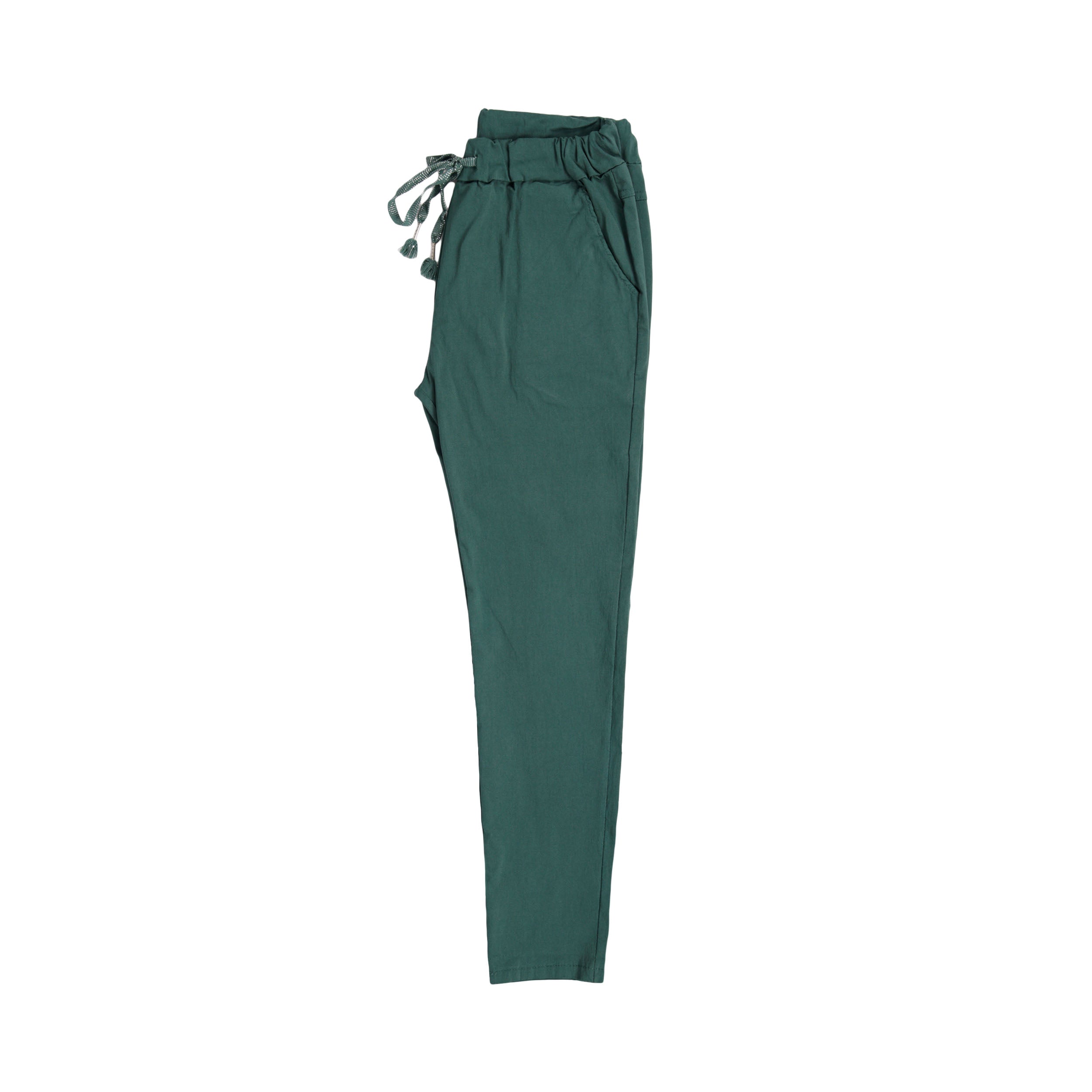 Magic Pants Plain Back Pockets - Hunter Green