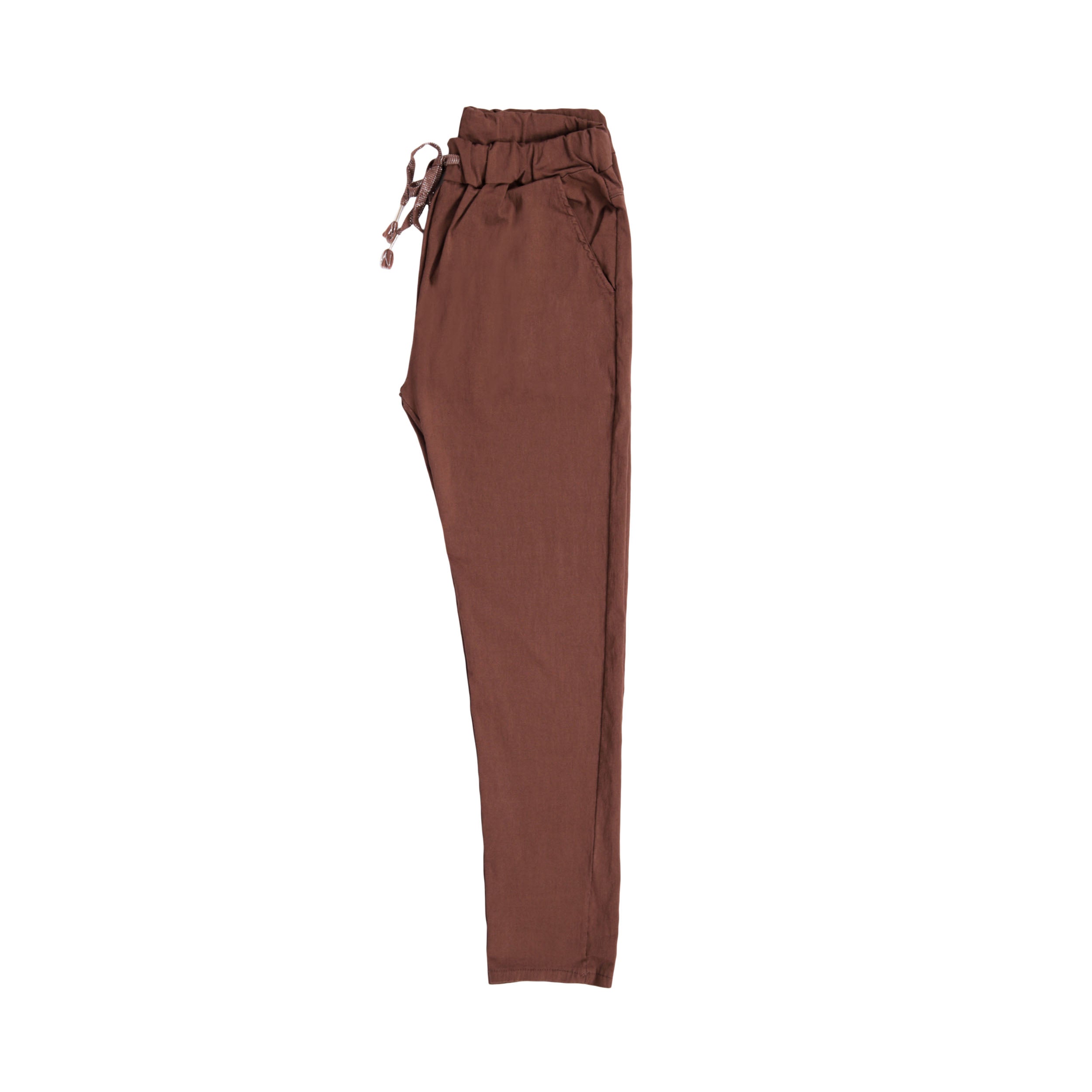 Magic Pants Plain Back Pockets - Coffee Brown