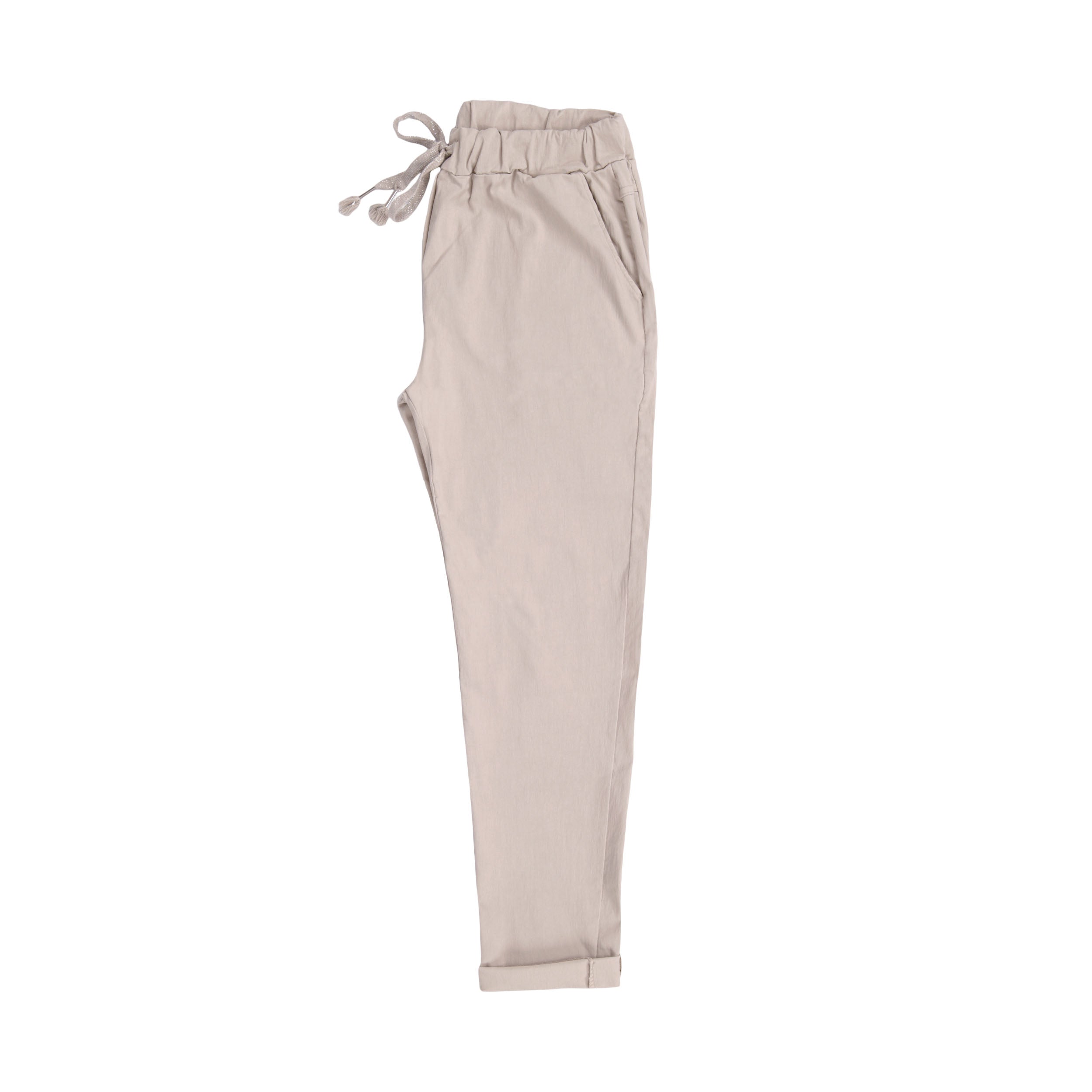 Magic Pants Plain Back Pockets - Beige