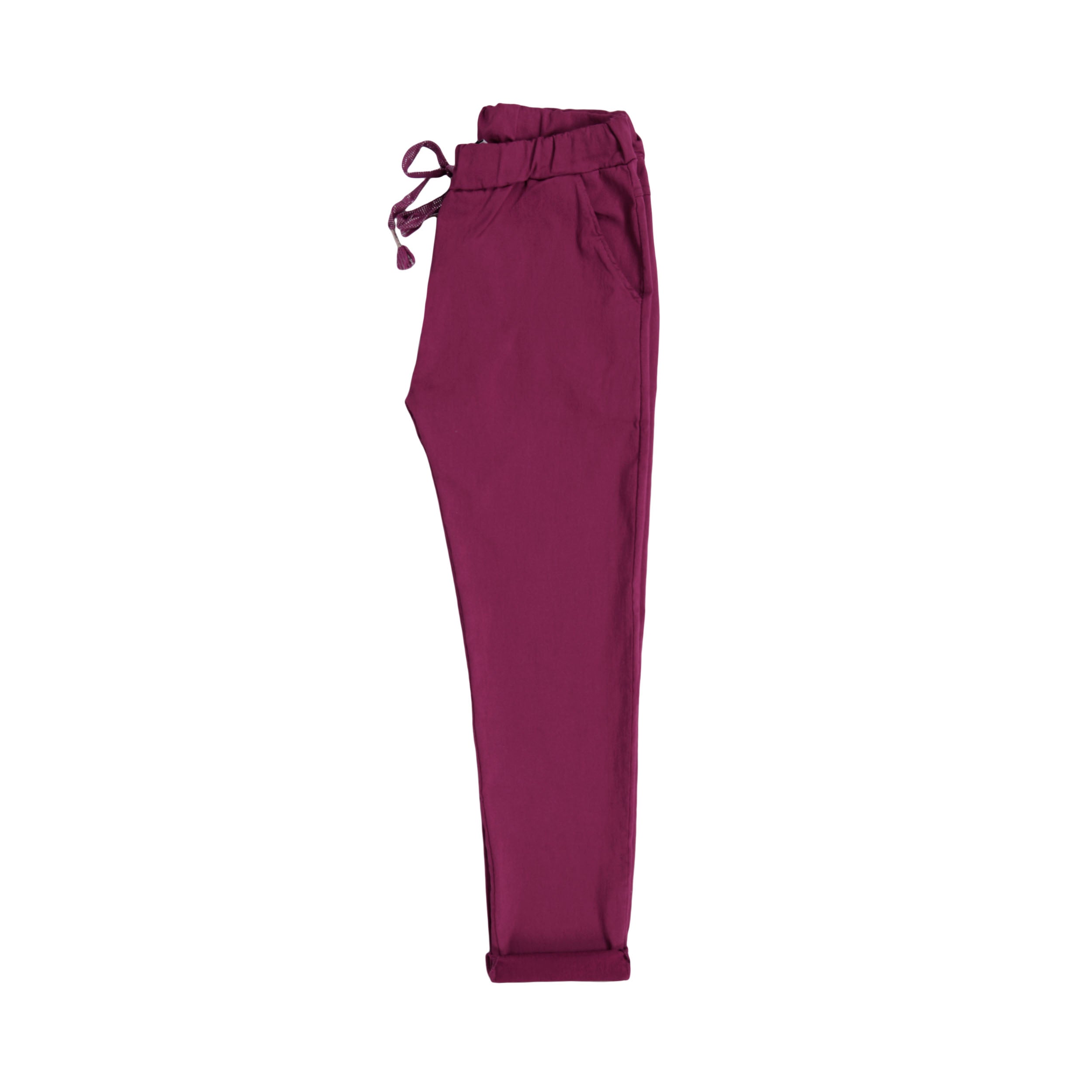 Magic Pants Plain Back Pockets - Plum