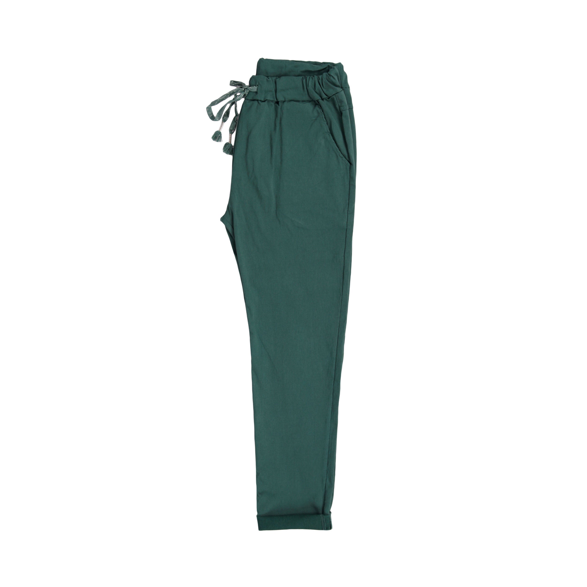 Magic Pants Plain Back Pockets - Hunter Green