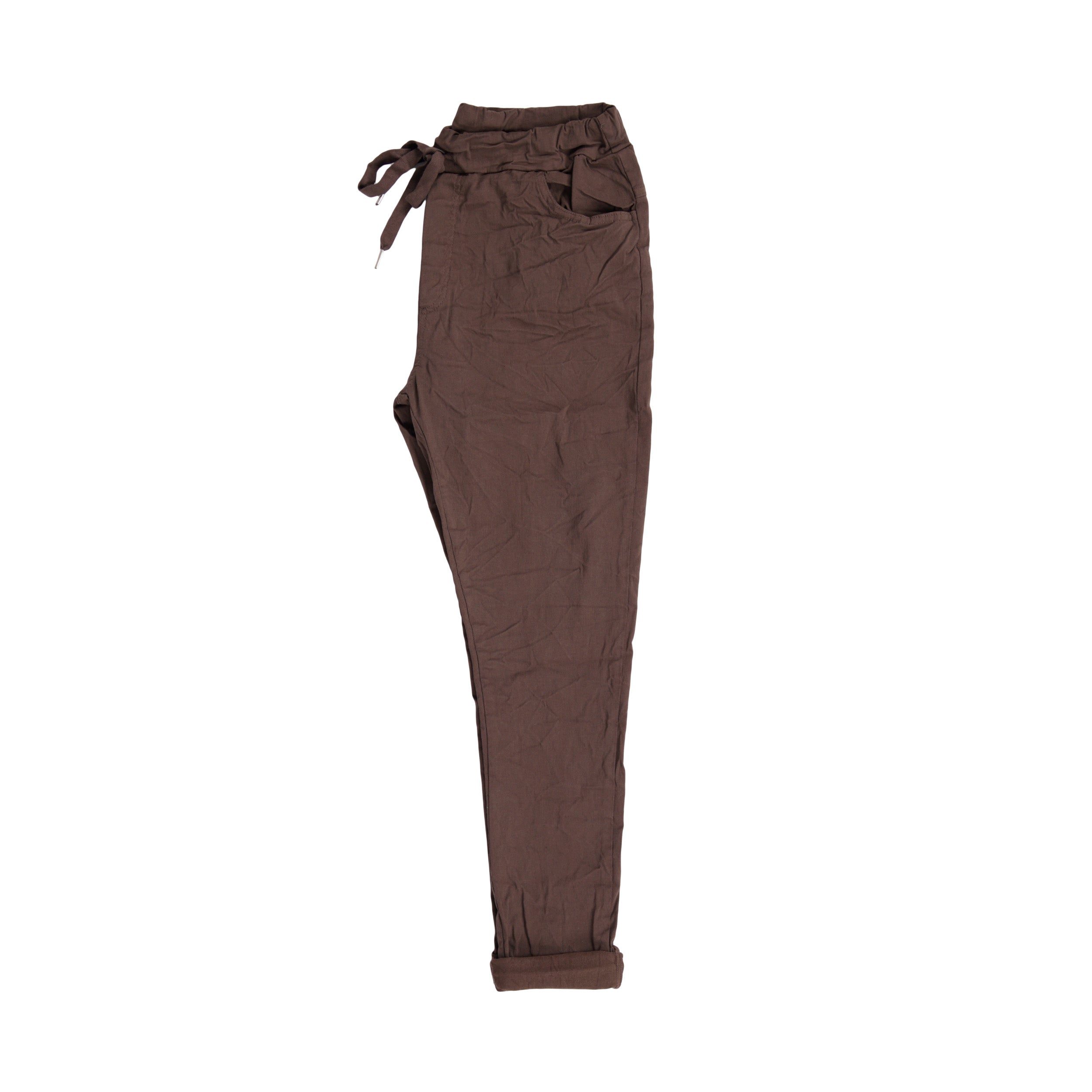 Magic Pants Crushed Back Pockets - Chocolate Brown