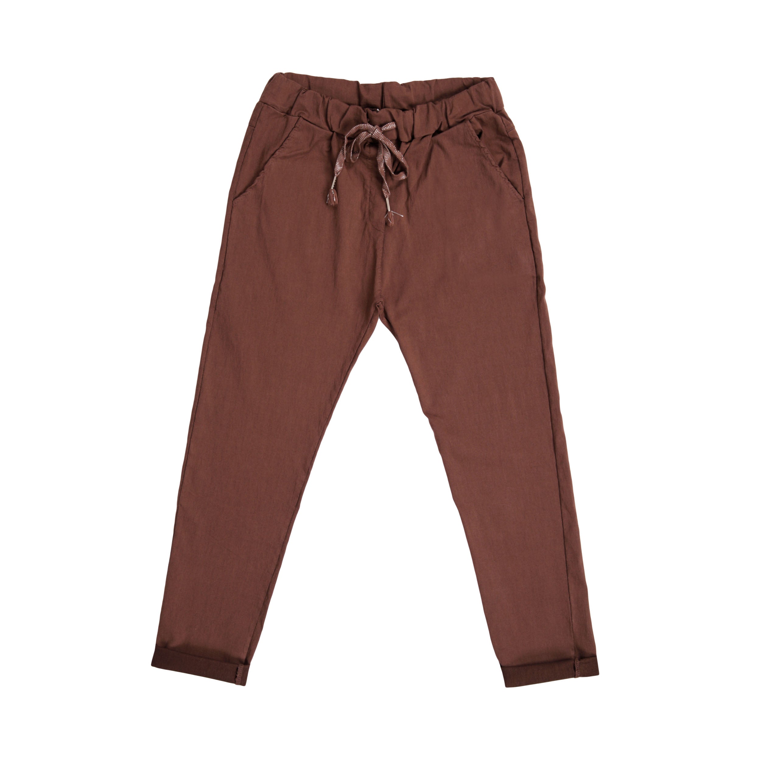 Magic Pants Plain Back Pockets - Coffee Brown