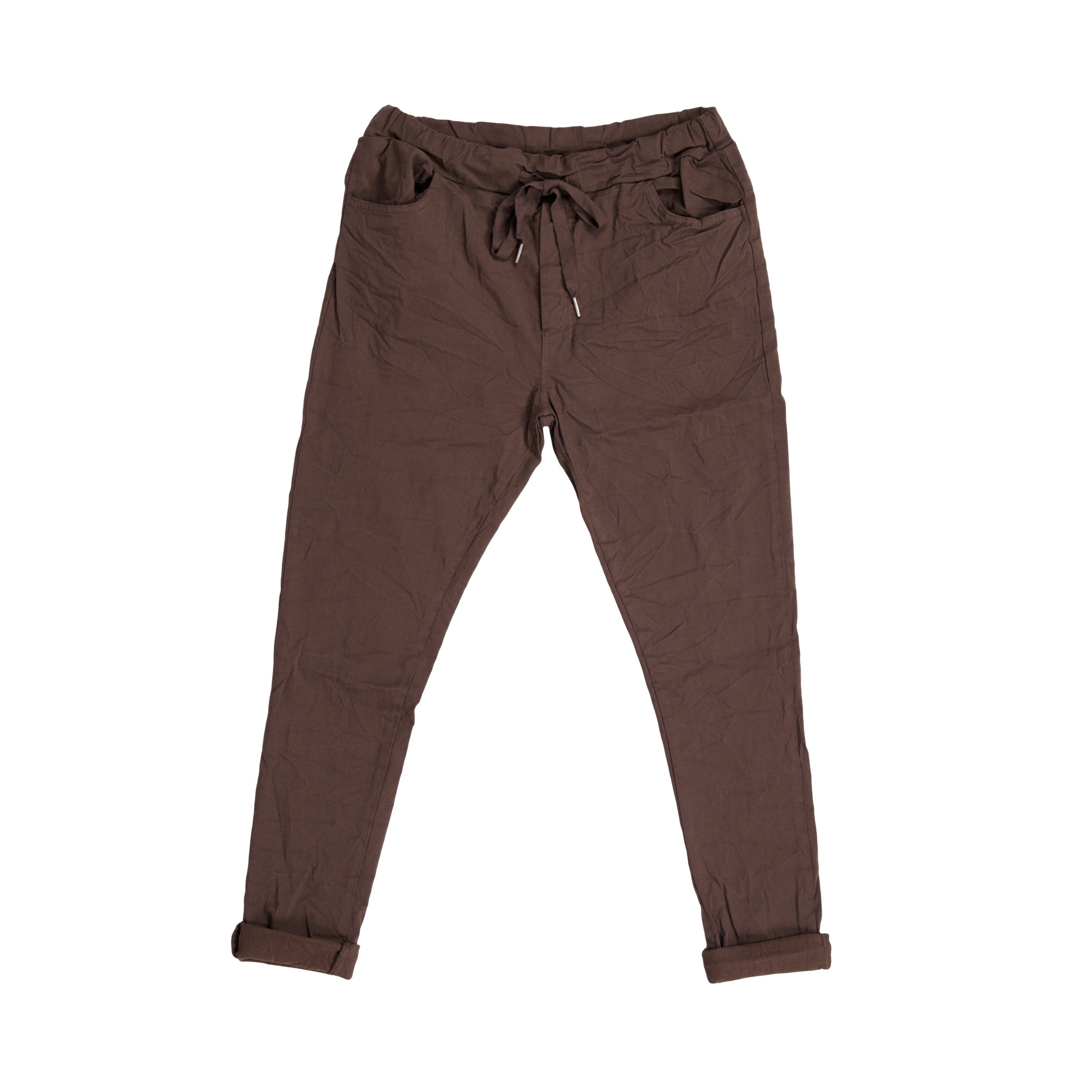 Magic Pants Crushed Back Pockets - Chocolate Brown