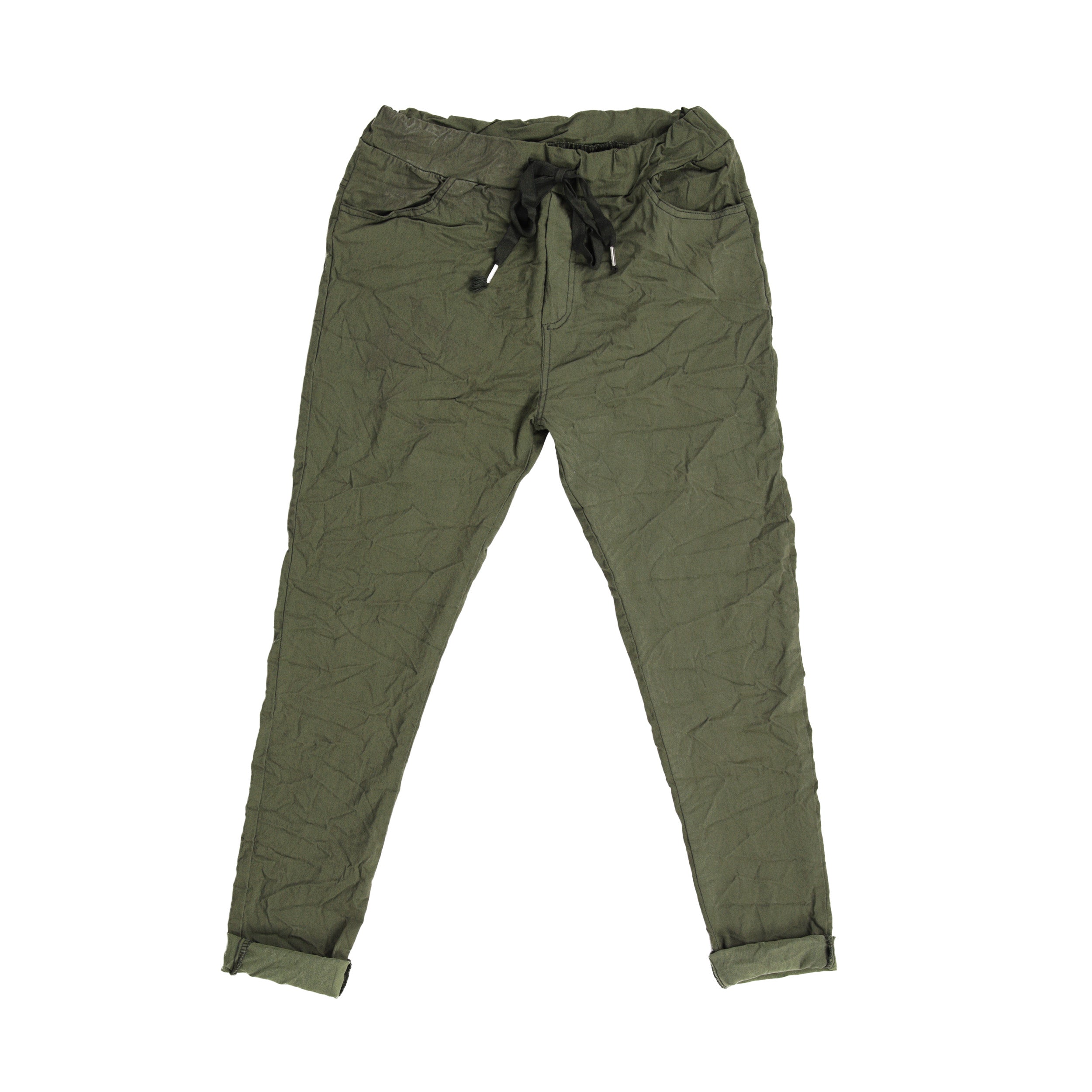 Magic Pants Crushed Back Pockets - Khaki