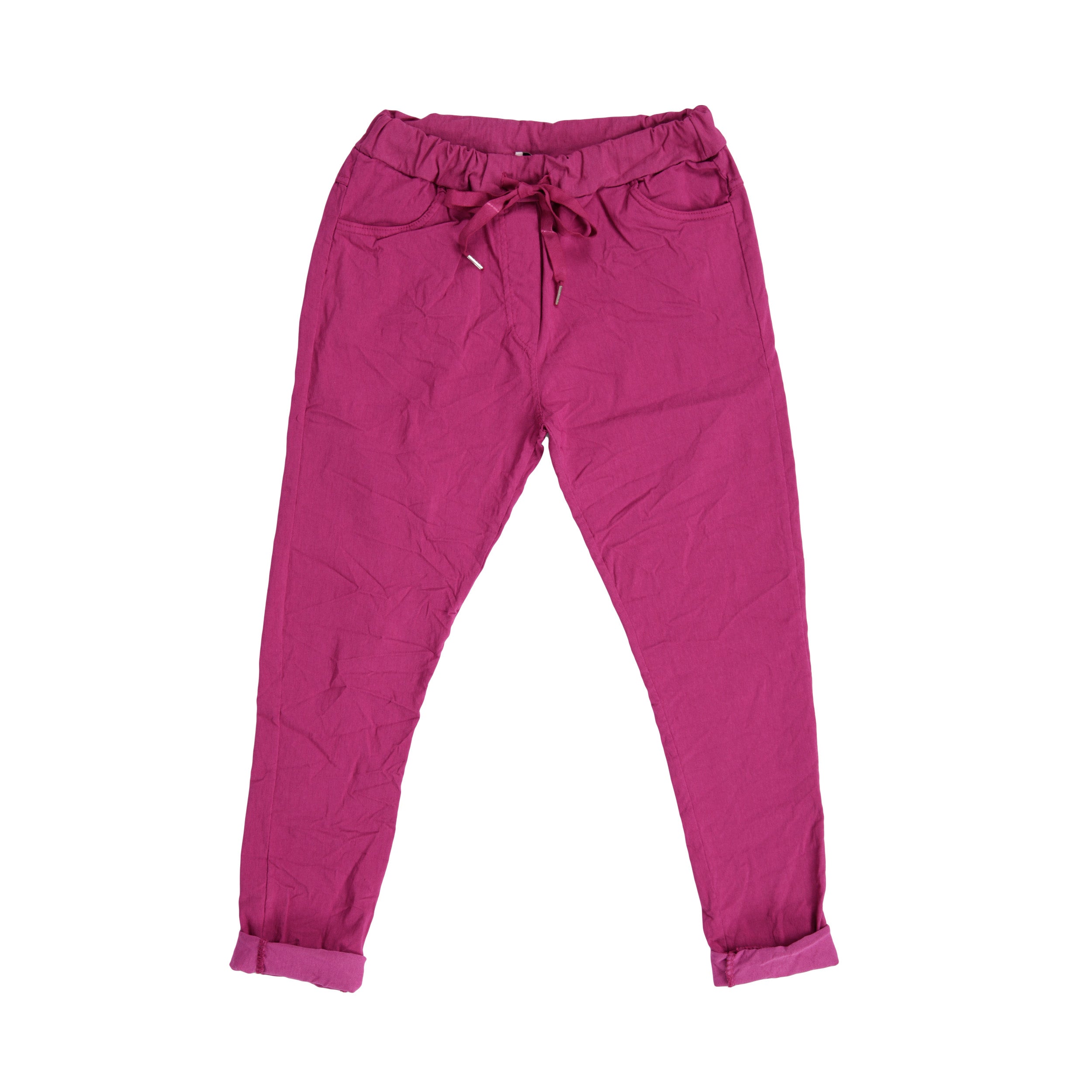 Magic Pants Crushed Back Pockets - Fuchsia