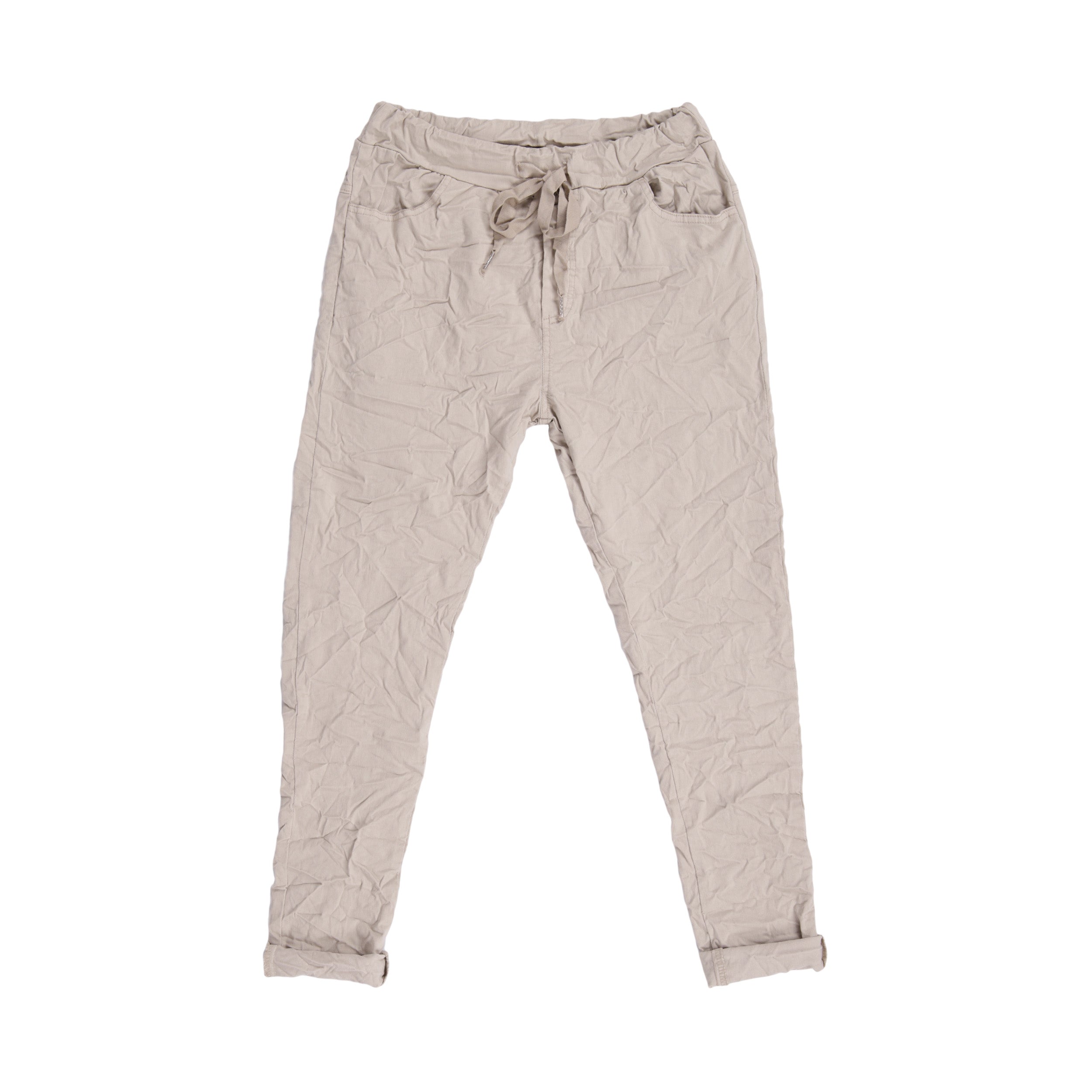 Magic Pants Crushed Back Pockets - Beige