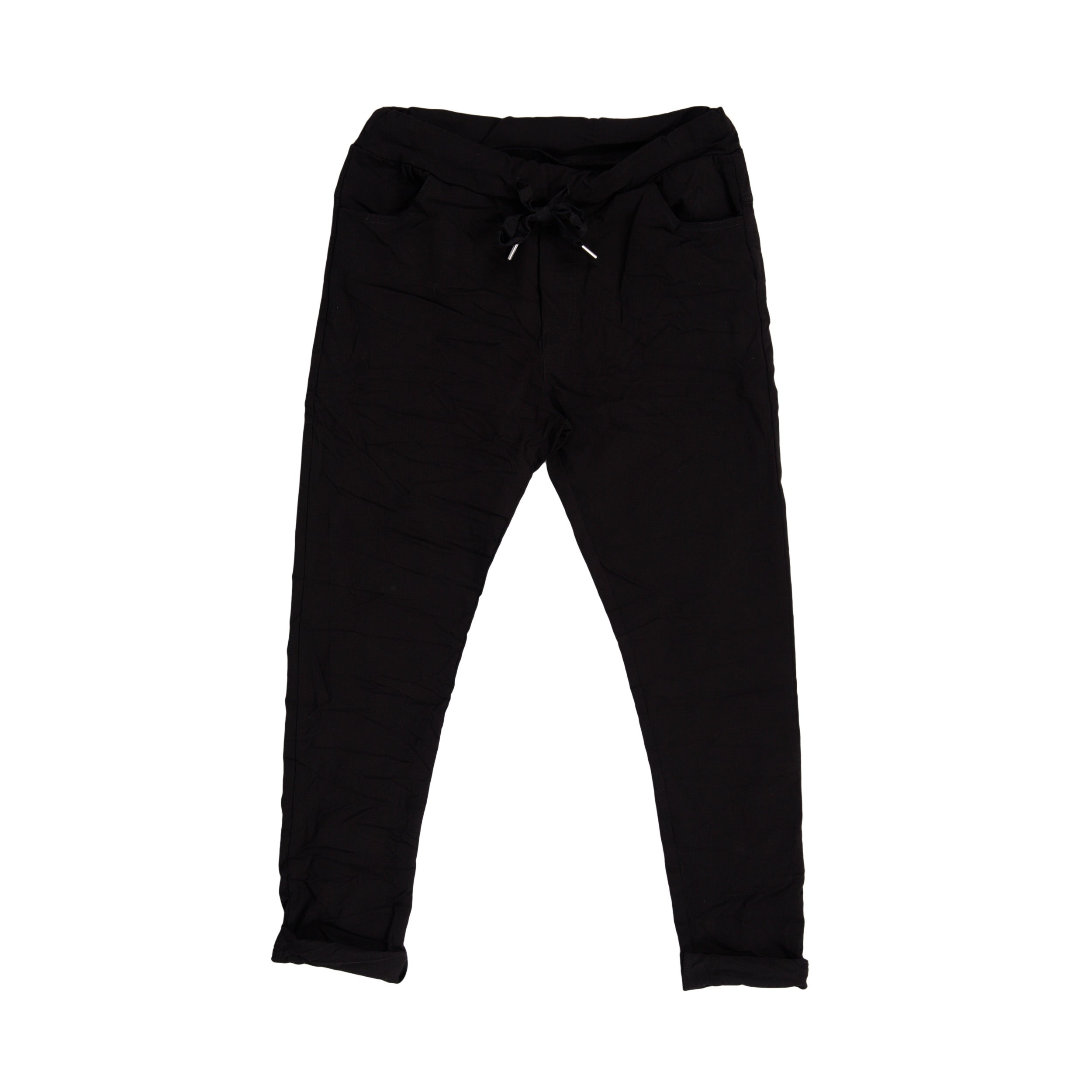 Magic Pants Crushed Back Pockets - Black