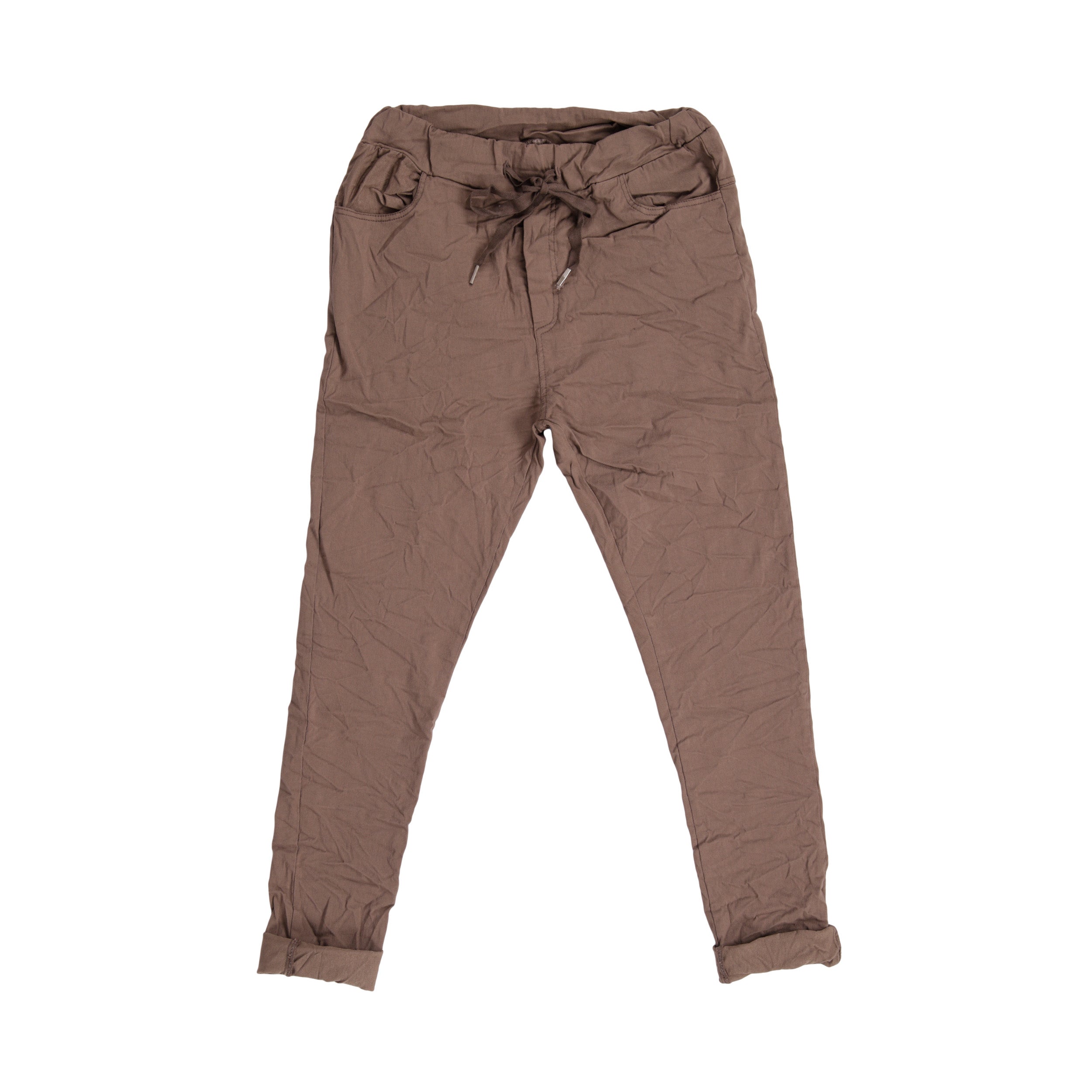 Magic Pants Crushed Back Pockets - Coffee Brown