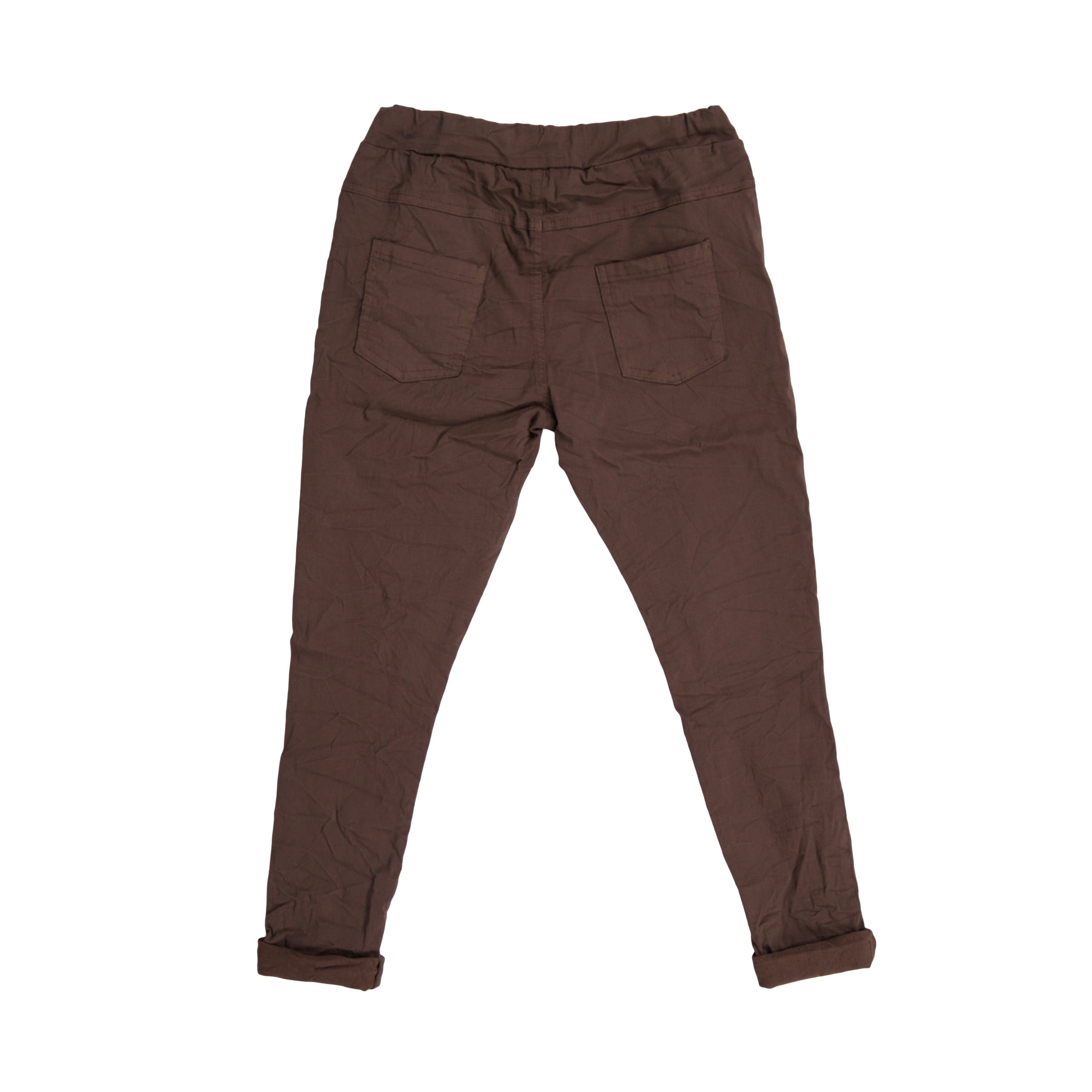 Magic Pants Crushed Back Pockets - Chocolate Brown