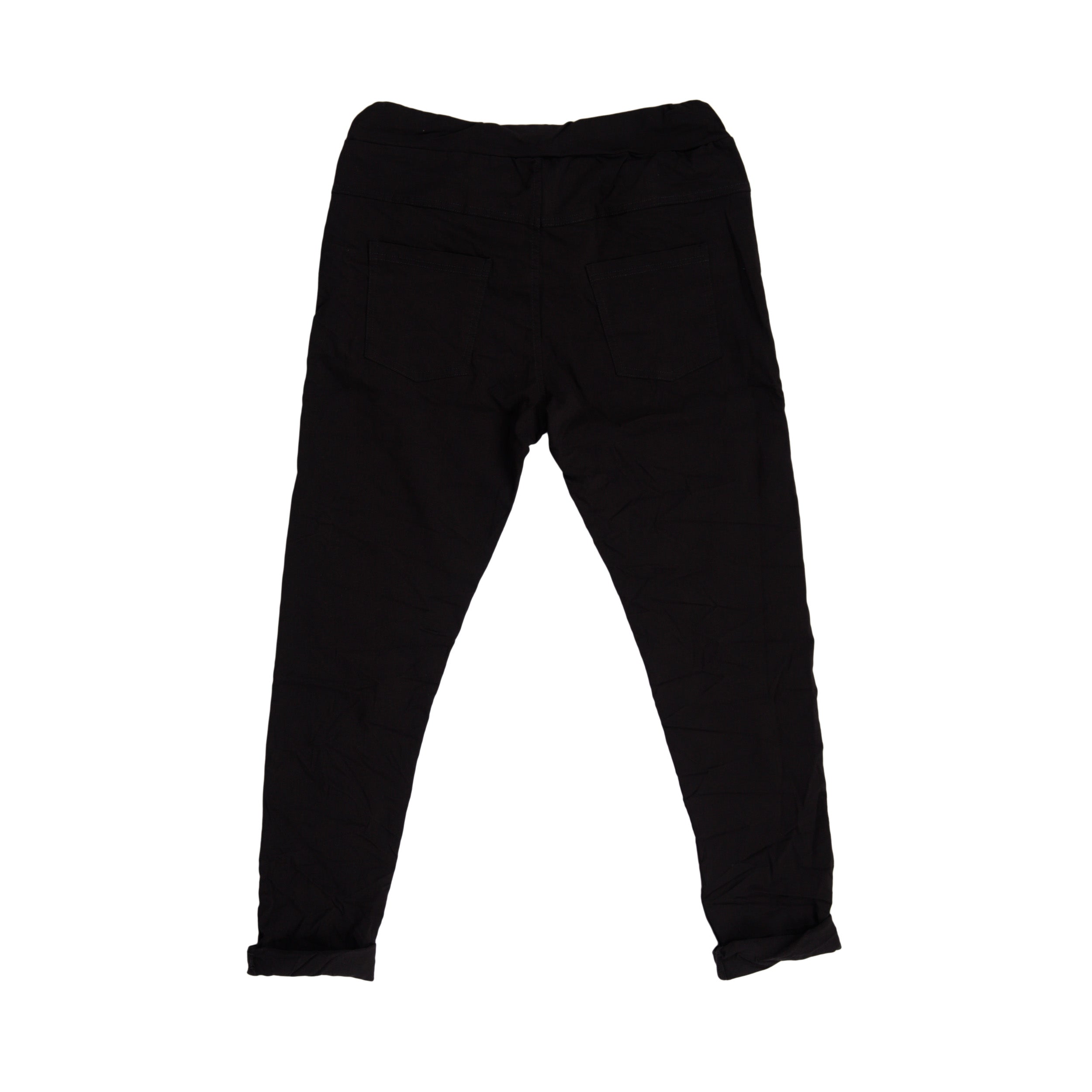 Magic Pants Crushed Back Pockets - Black