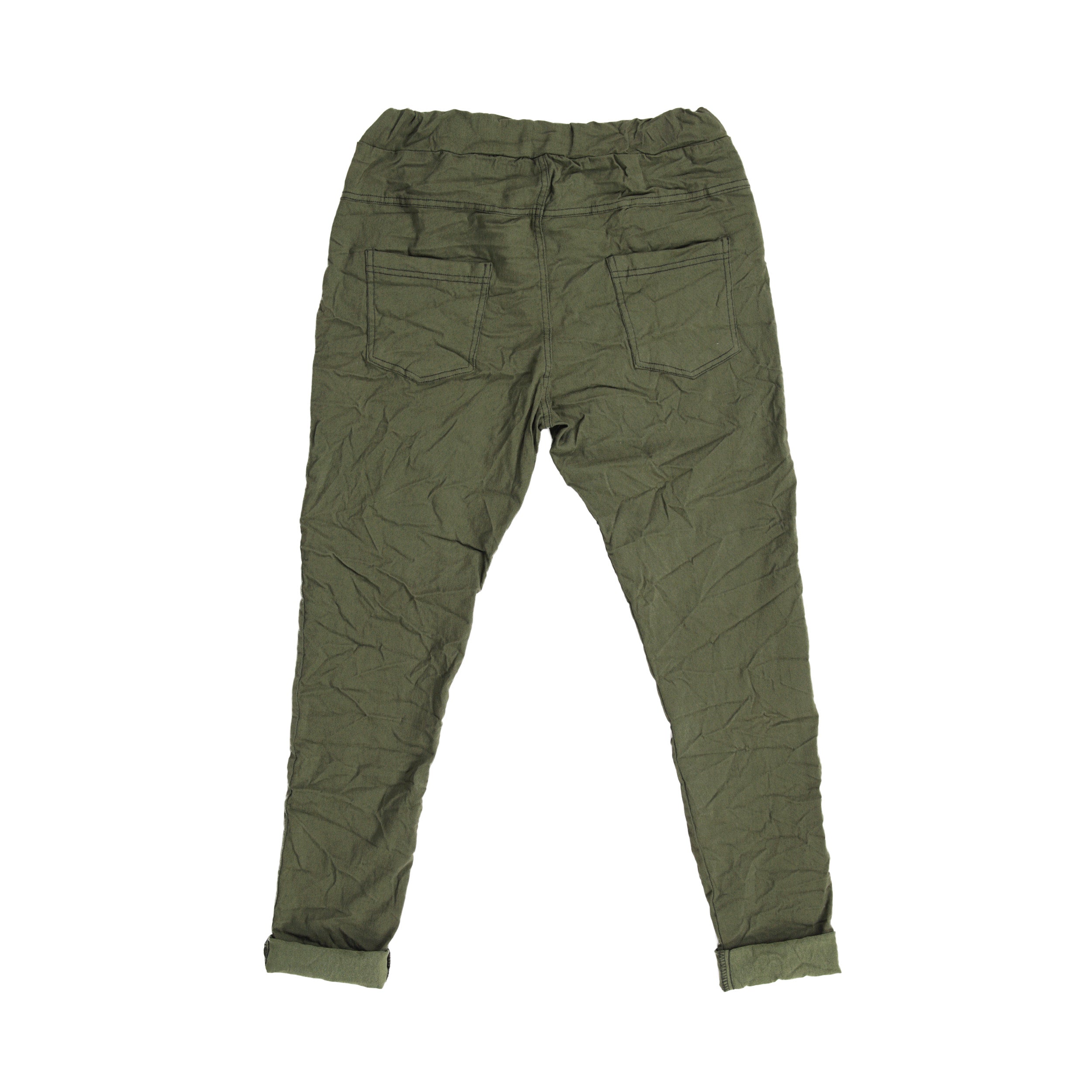 Magic Pants Crushed Back Pockets - Khaki