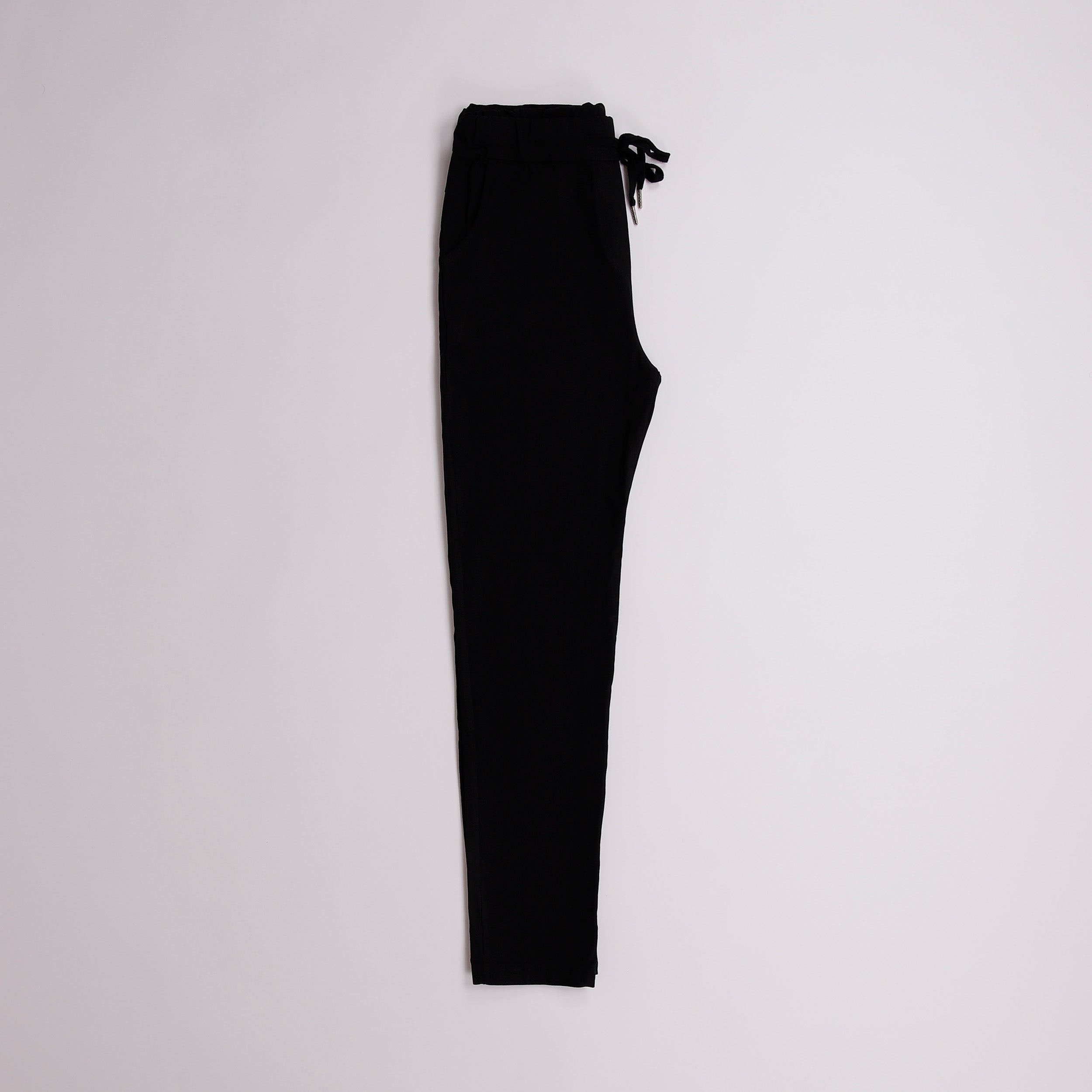 Plain Magic Stretch Trousers - Black