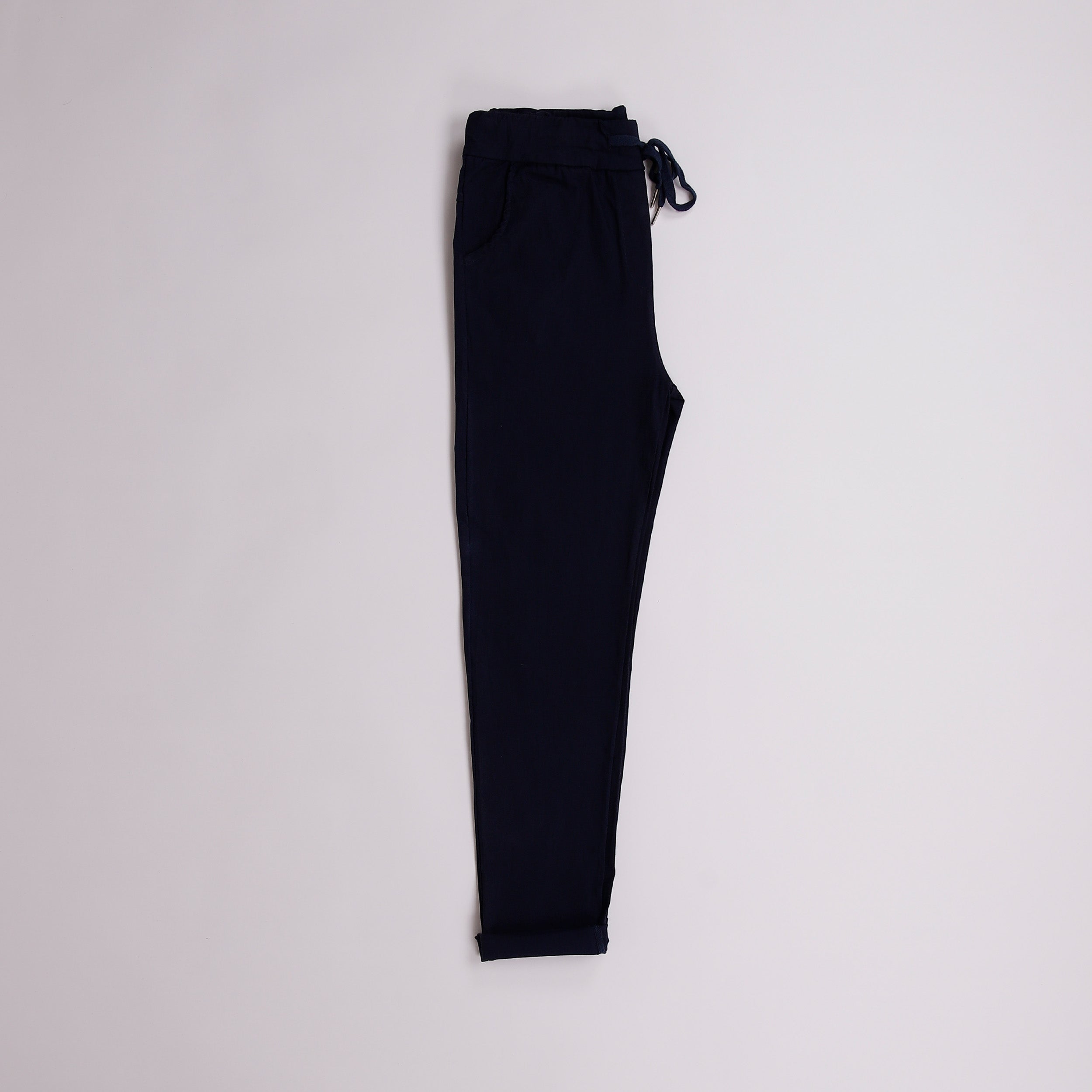 Plain Magic Stretch Trousers - Navy