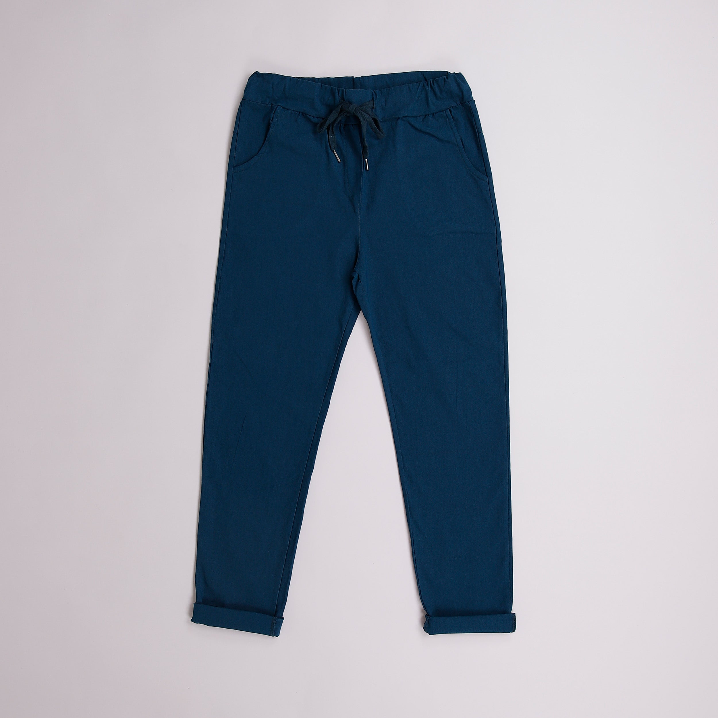 Plain Magic Stretch Trousers - Teal