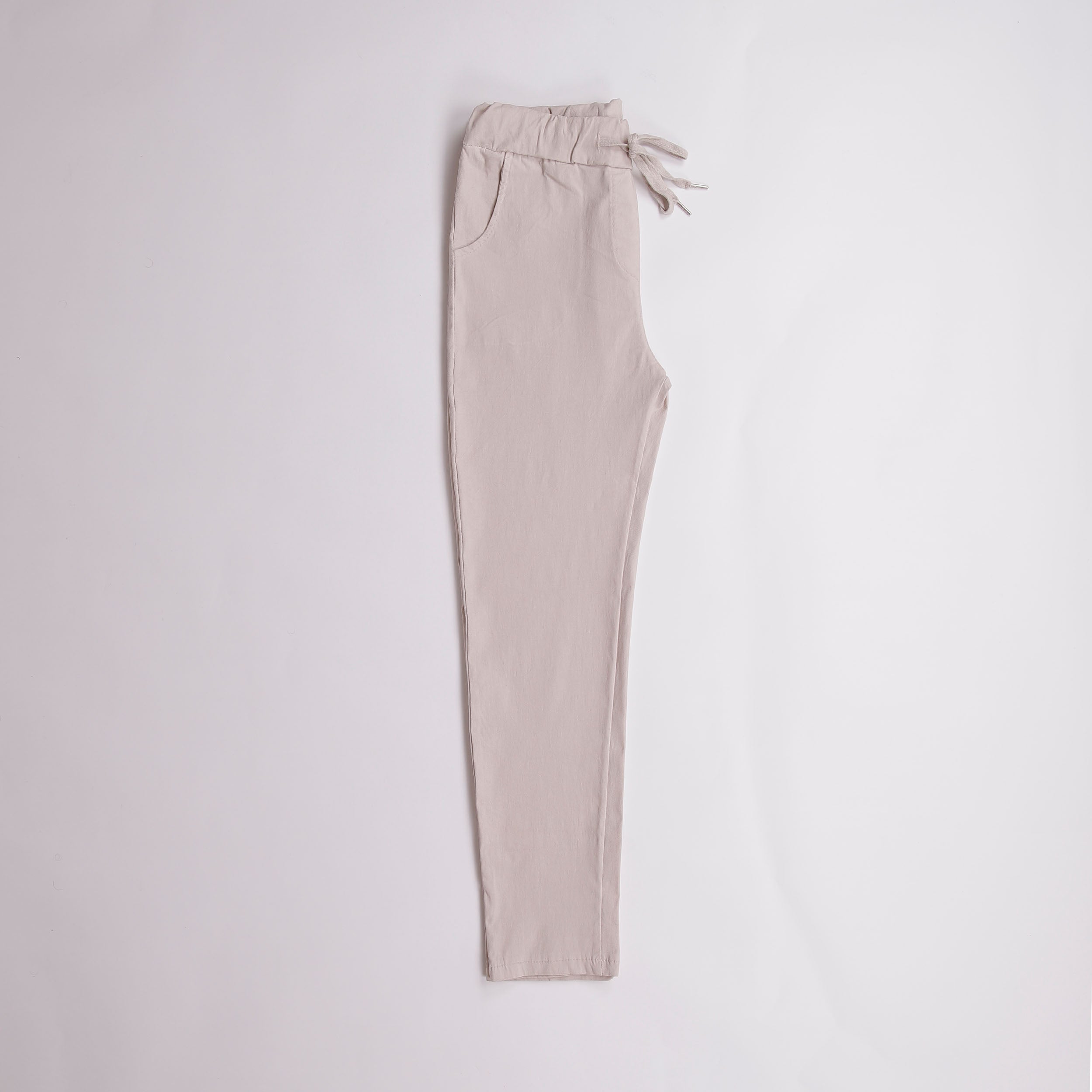 Plain Magic Stretch Trousers - Beige