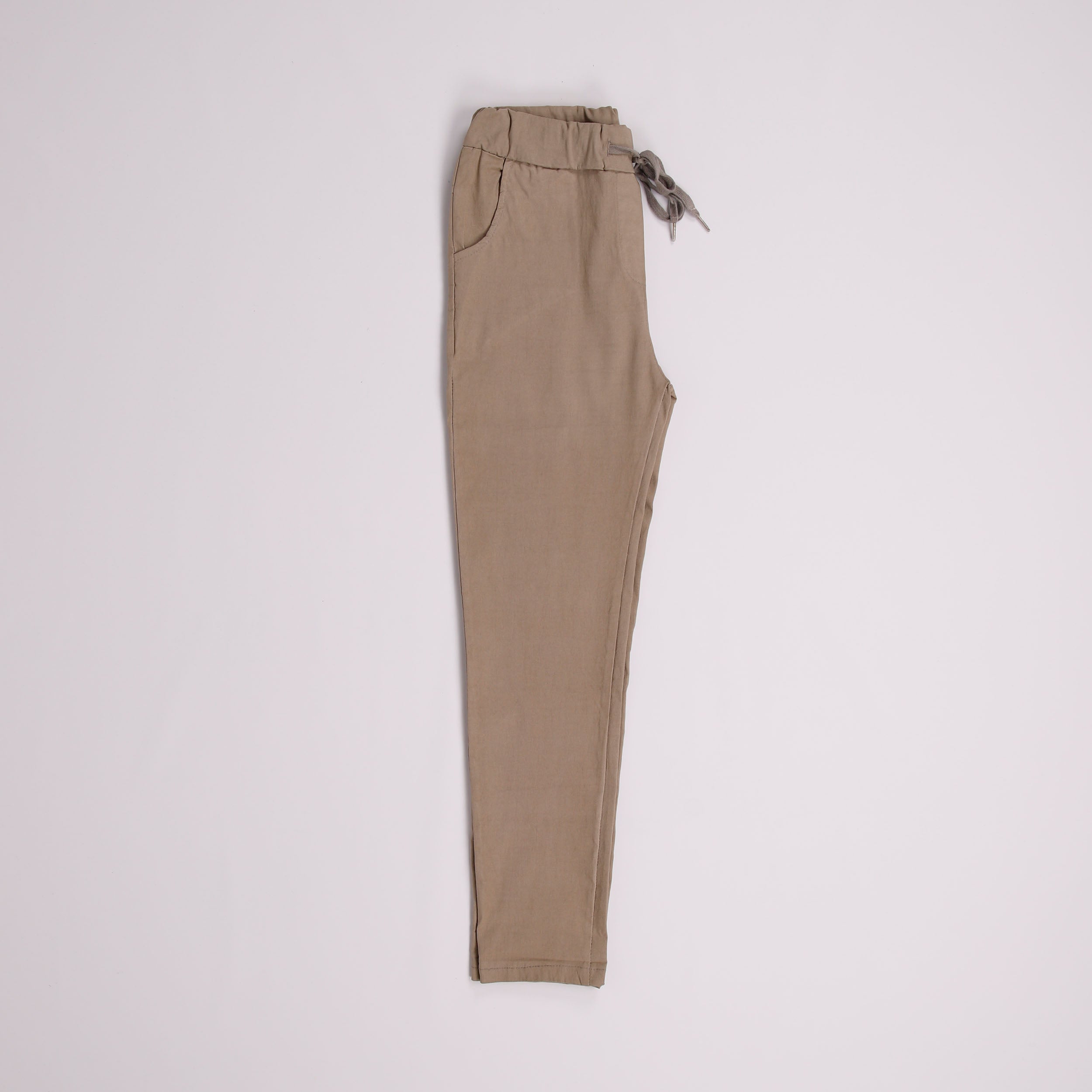 Plain Magic Stretch Trousers - Mocha