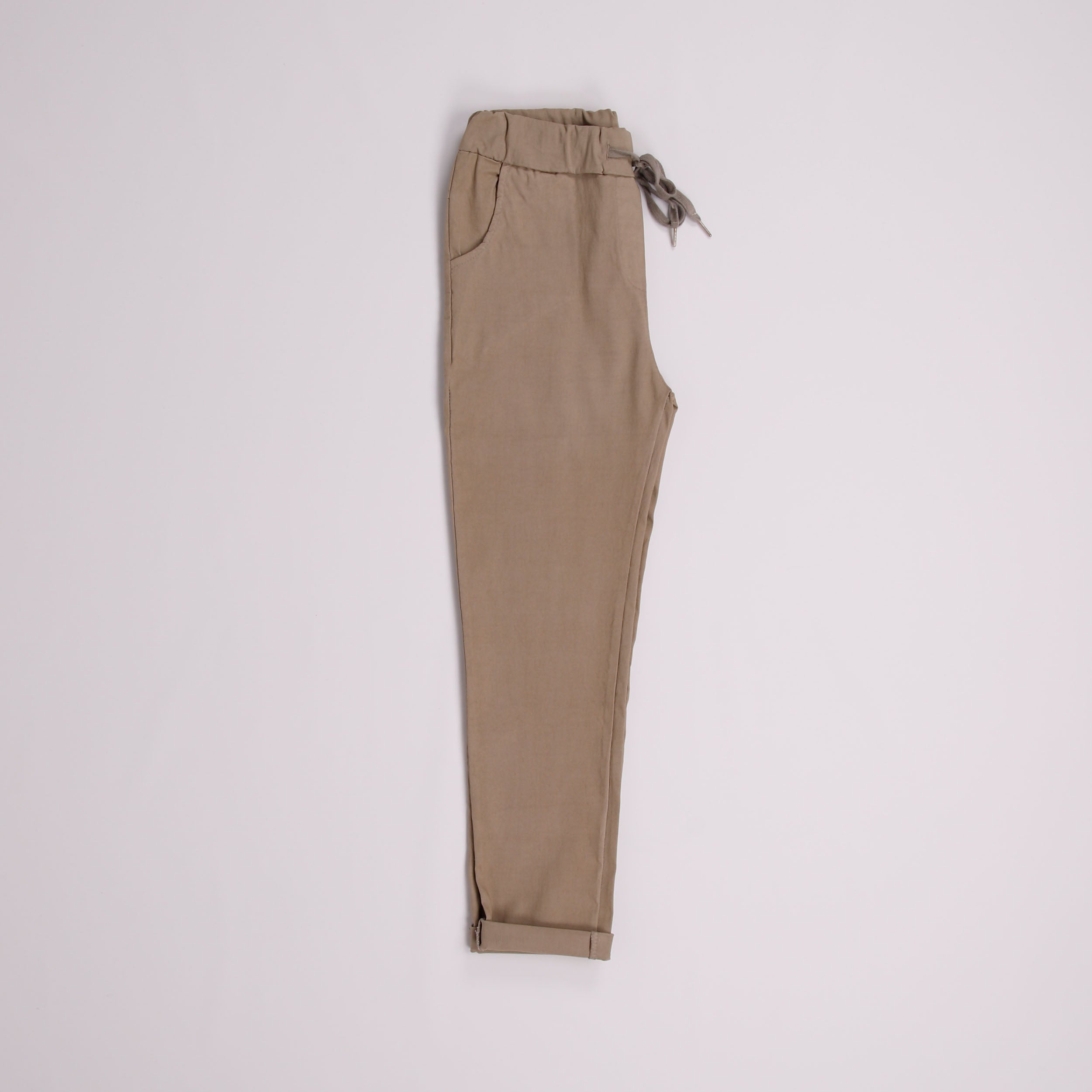 Plain Magic Stretch Trousers - Mocha