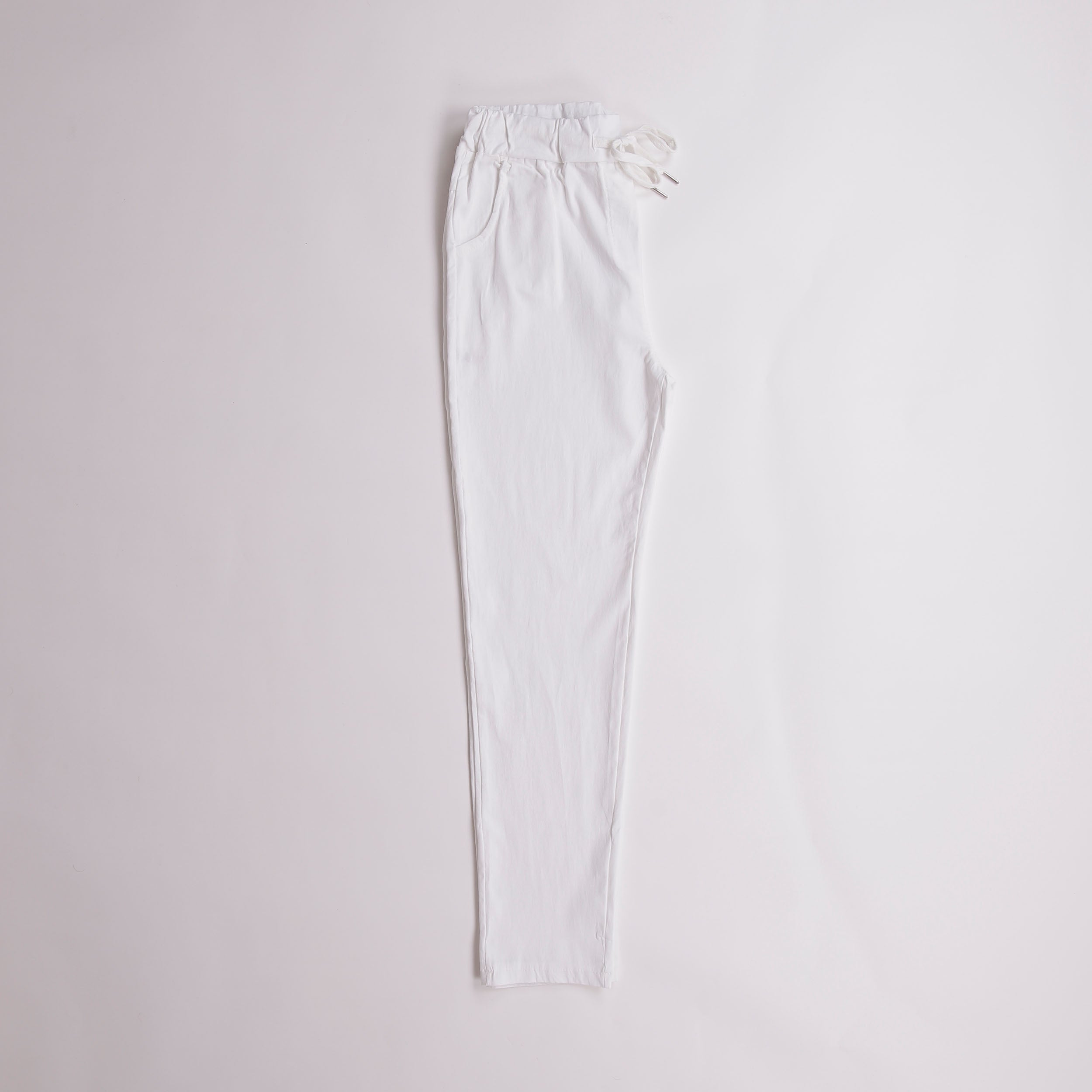 Plain Magic Stretch Trousers - White