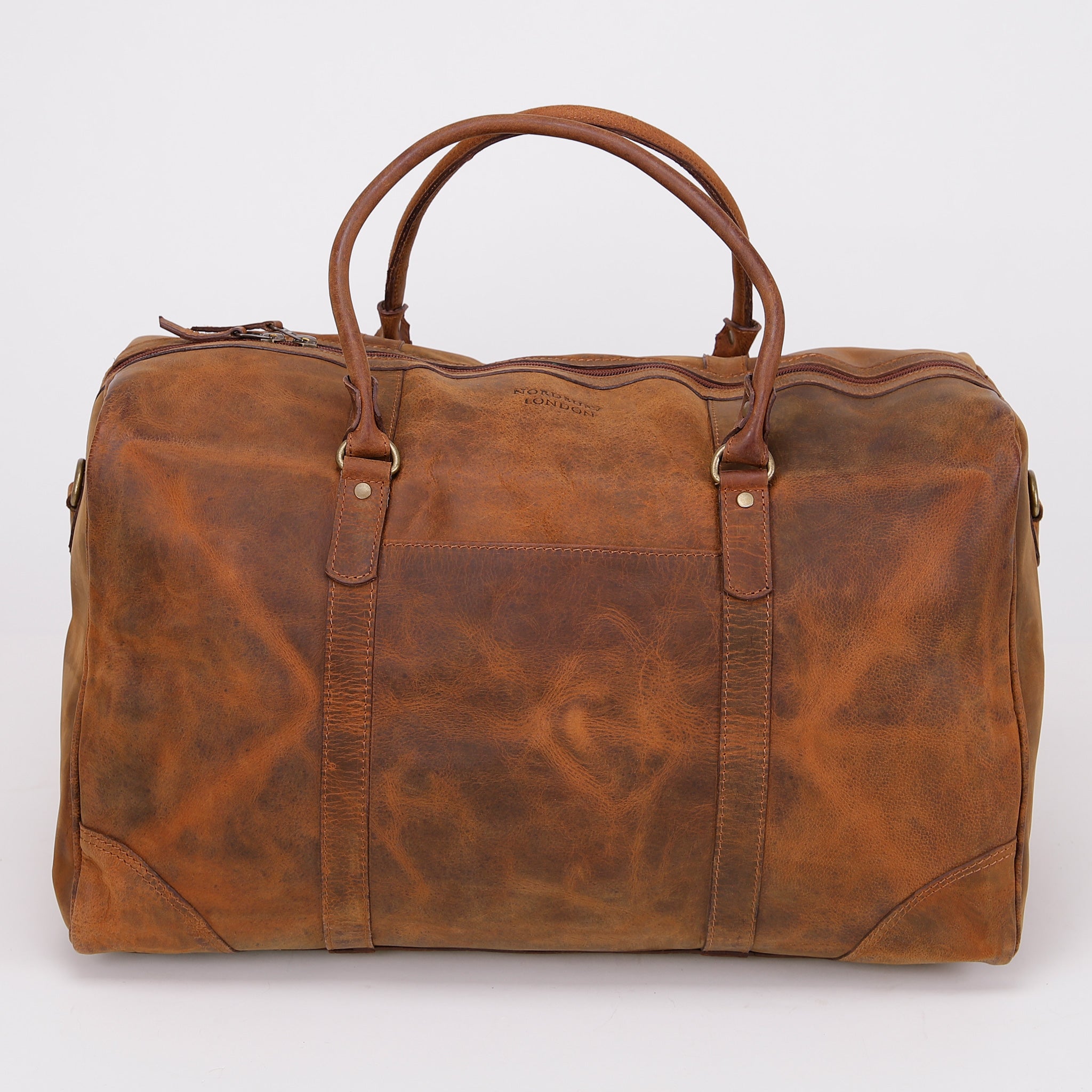 Leather Holdalls Bag 2881 - Brown