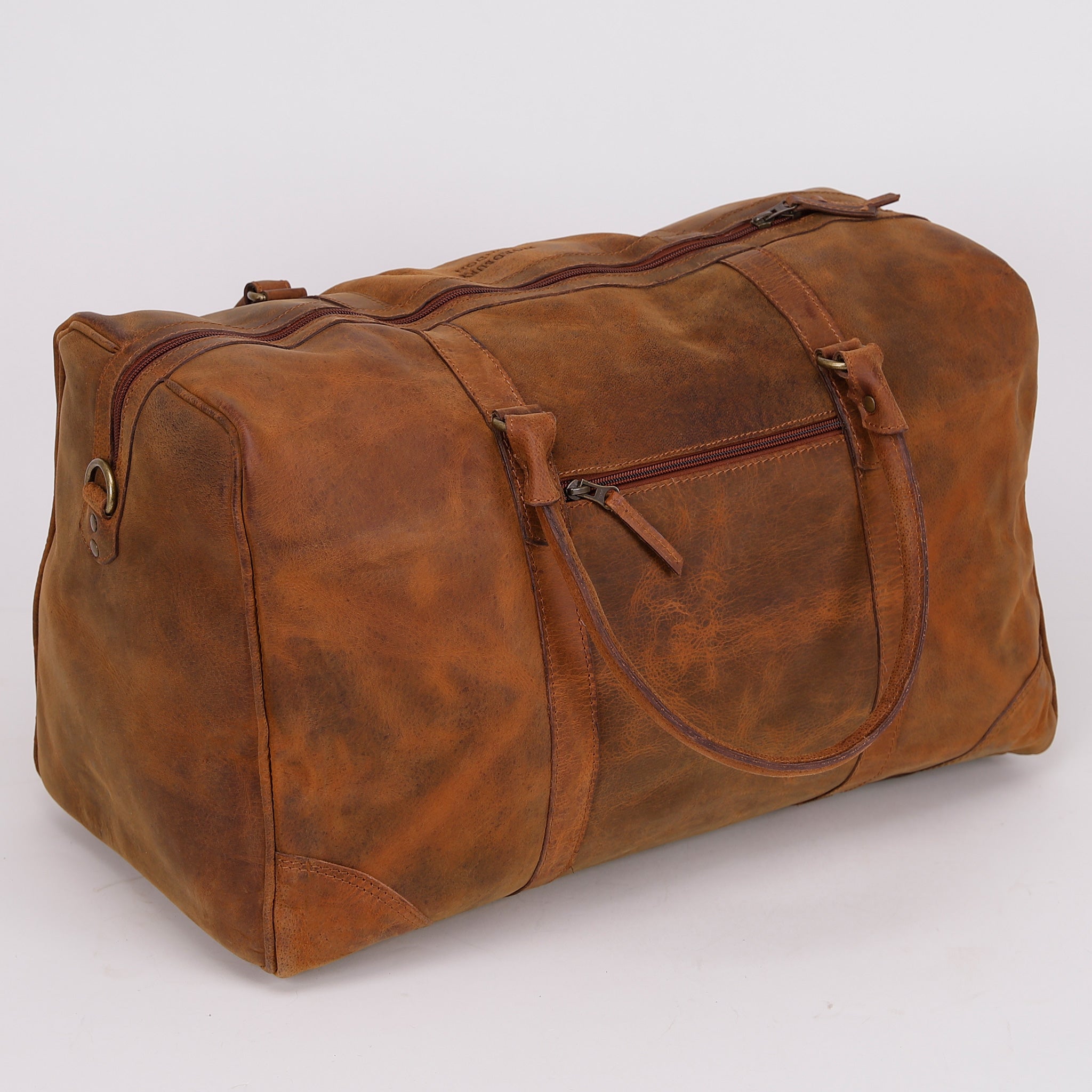 Leather Holdalls Bag 2881 - Brown