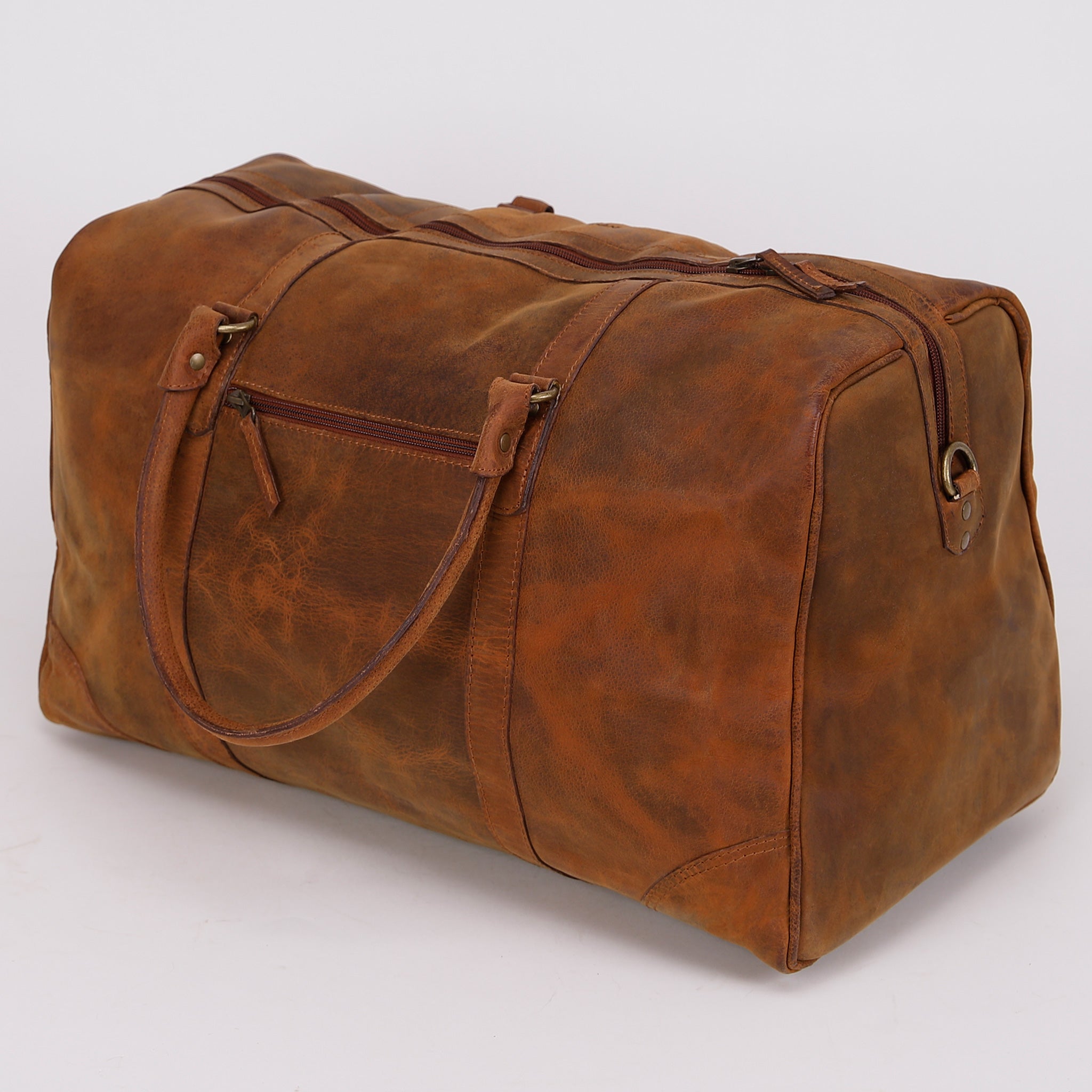 Leather Holdalls Bag 2881 - Brown