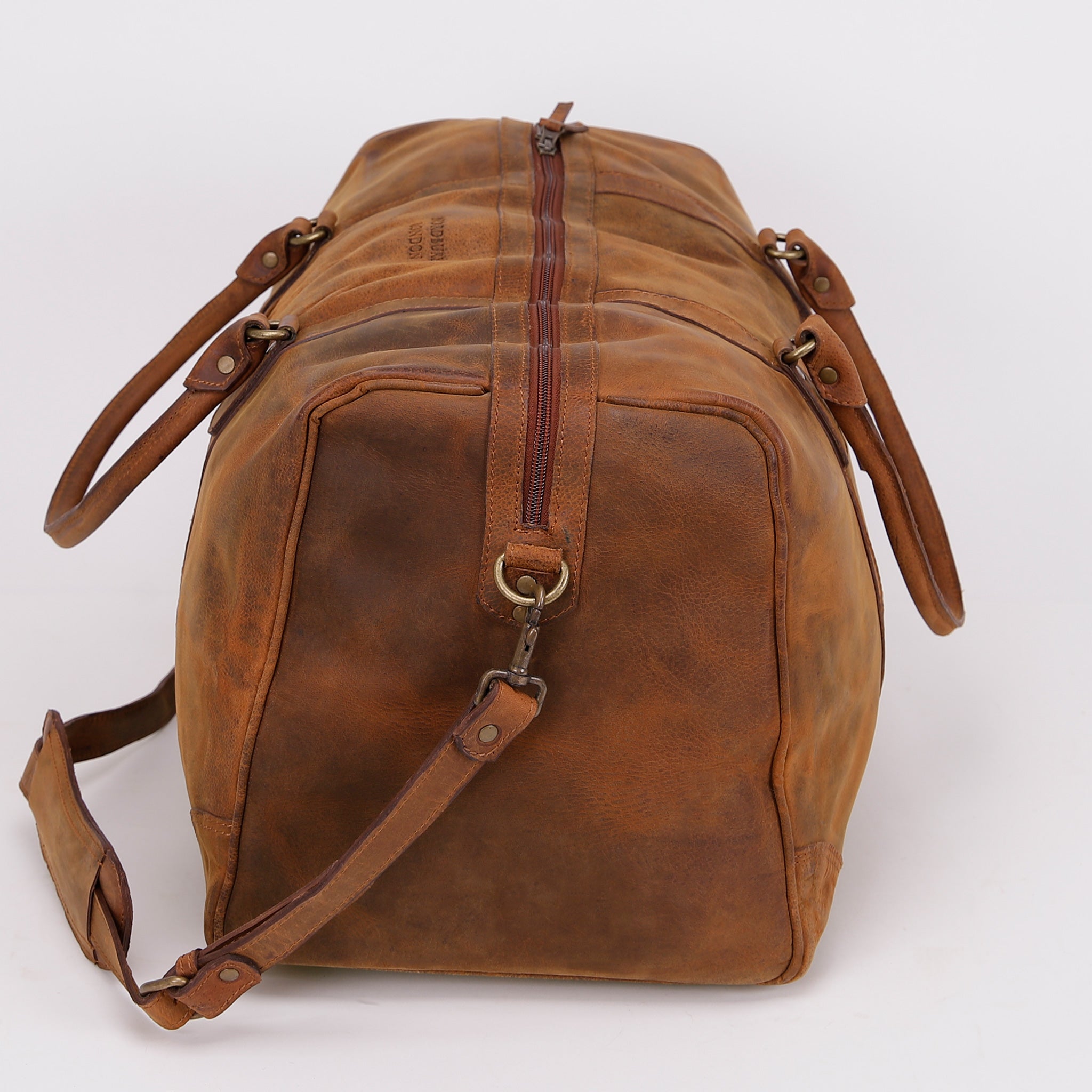 Leather Holdalls Bag 2881 - Brown