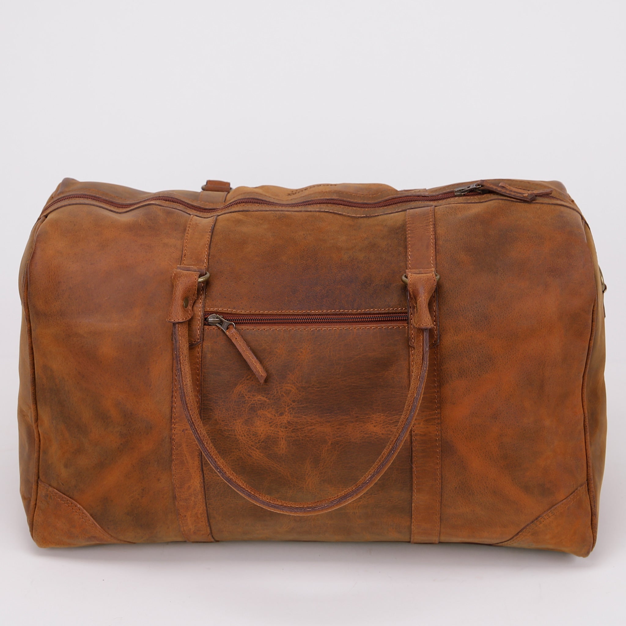 Leather Holdalls Bag 2881 - Brown