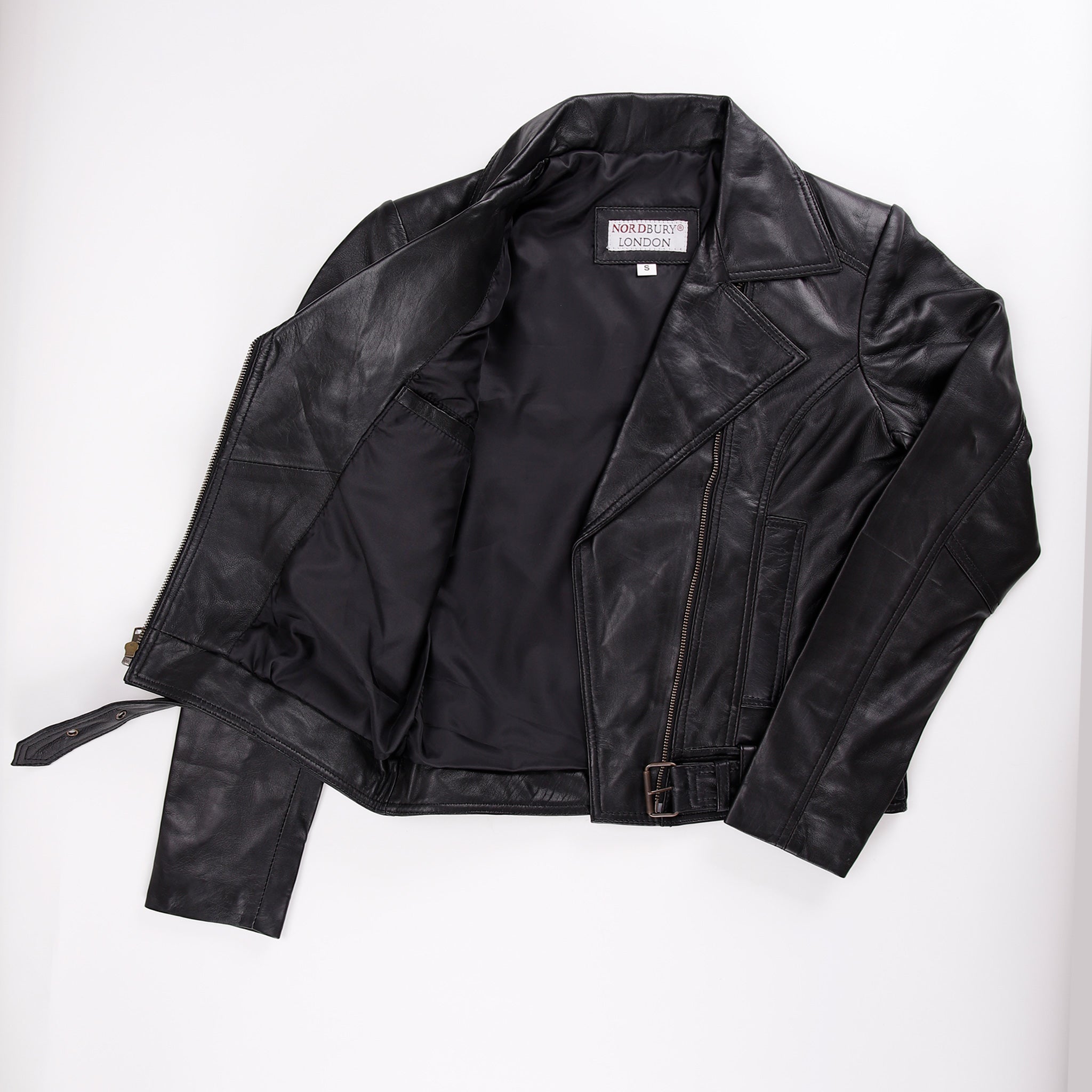 Soft leather biker hot sale jacket womens