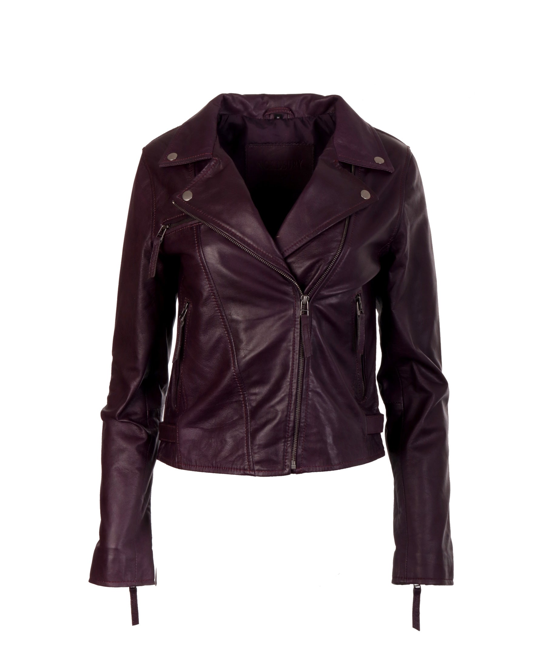 Zip Leather Biker Jacket