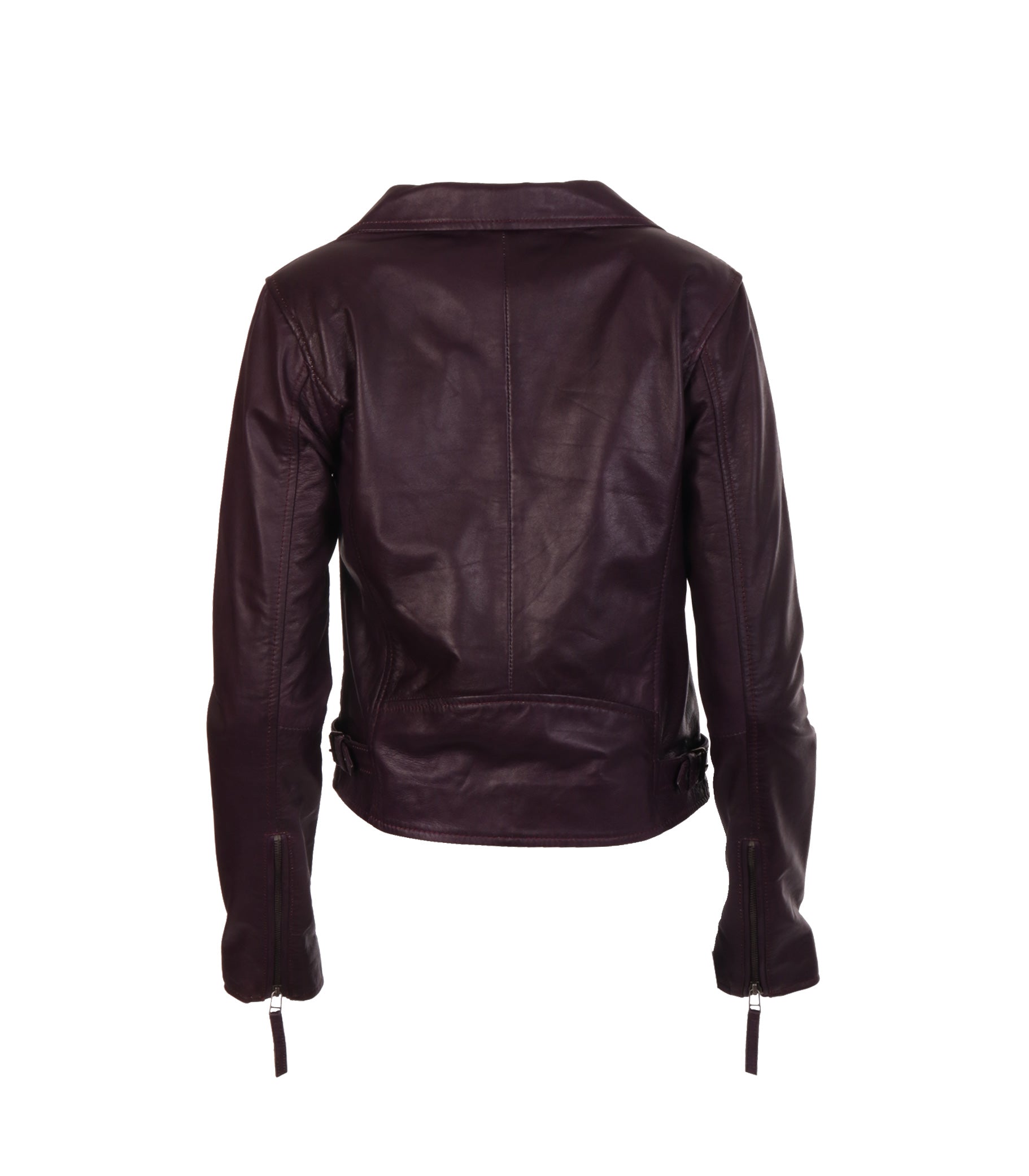 Zip Leather Biker Jacket