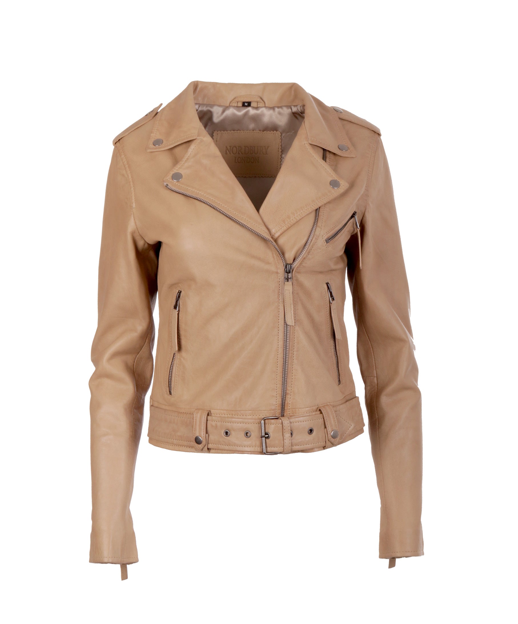 Zip Leather Biker Jacket