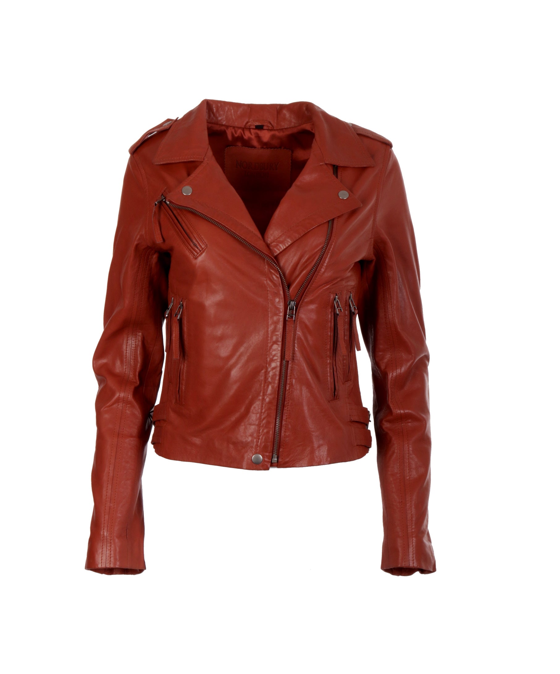 Zip Leather Biker Jacket