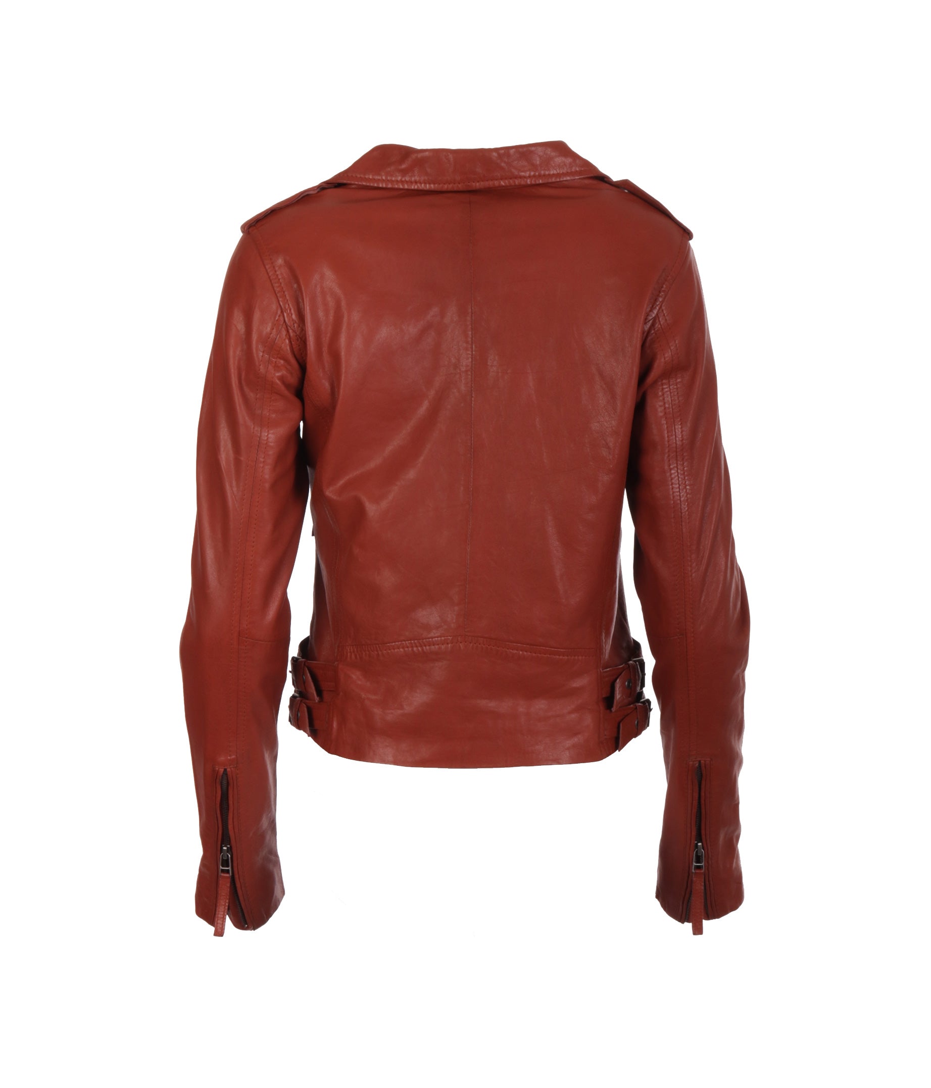 Zip Leather Biker Jacket