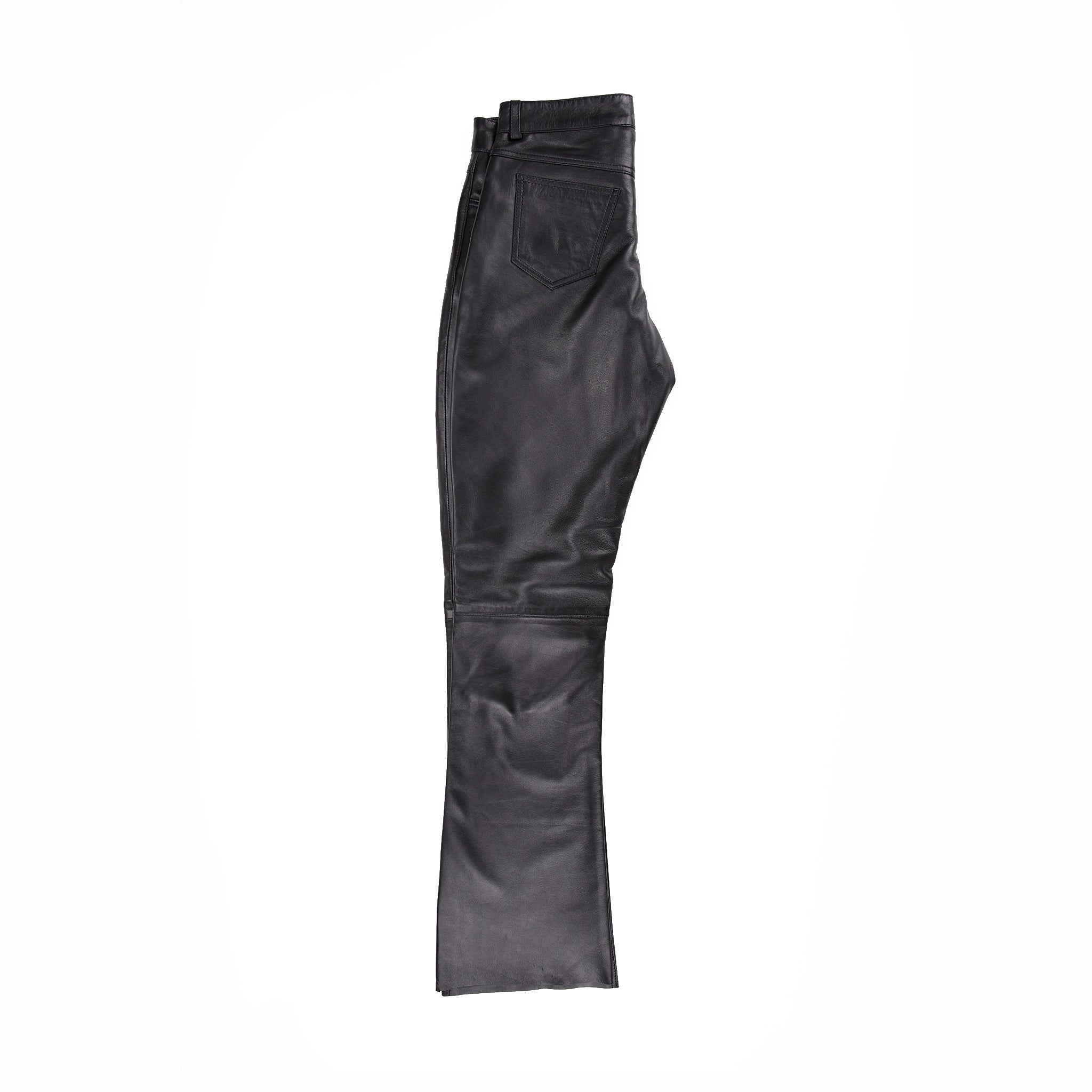 Women Leather Pants Bell Bottom