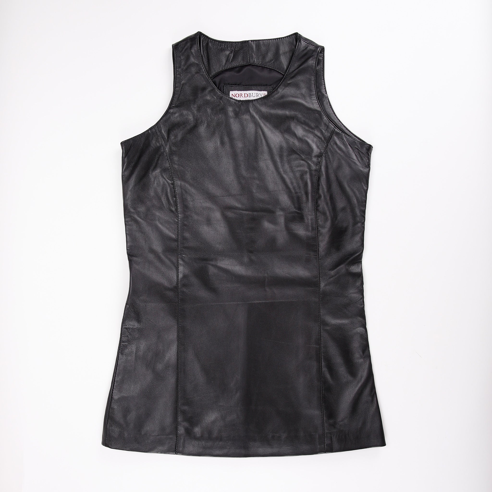 Women Leather Pinafore Dress